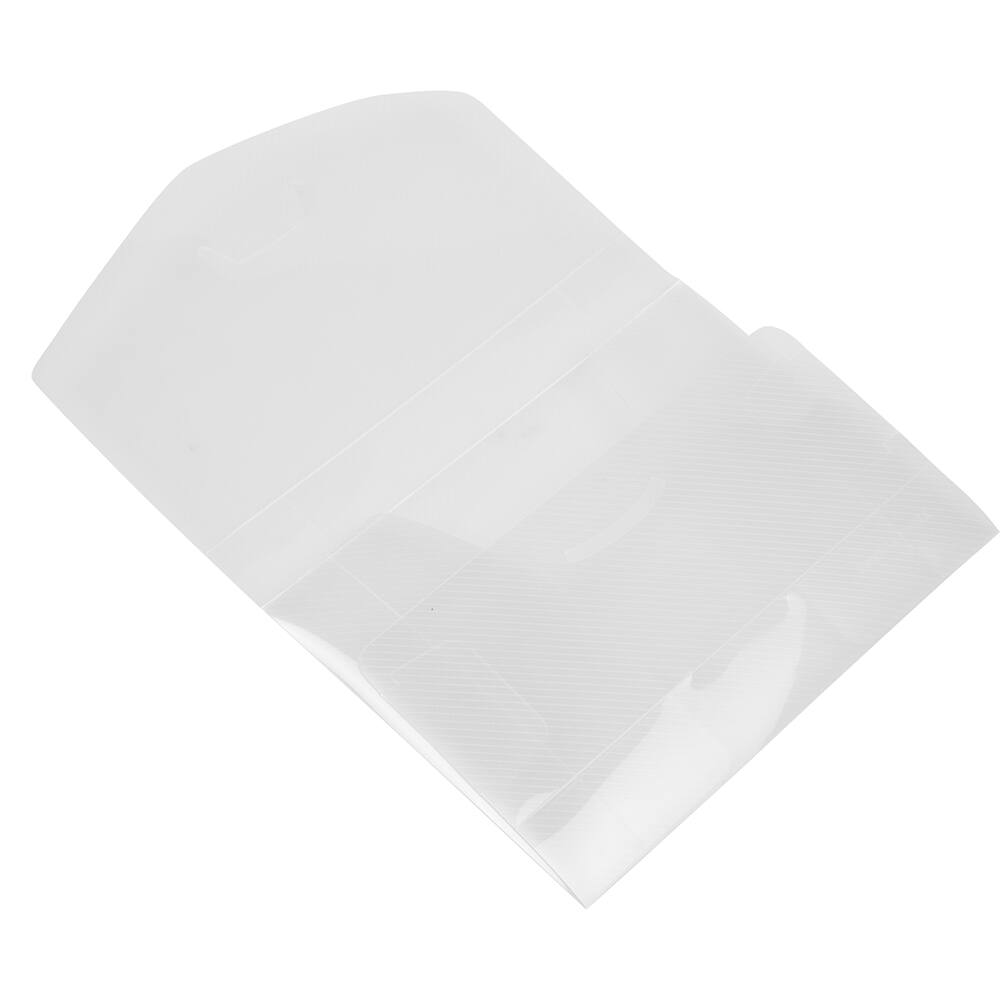 JAM Paper 4" x 6" Clear Plastic Tuck Flap Portfolio, 4ct.