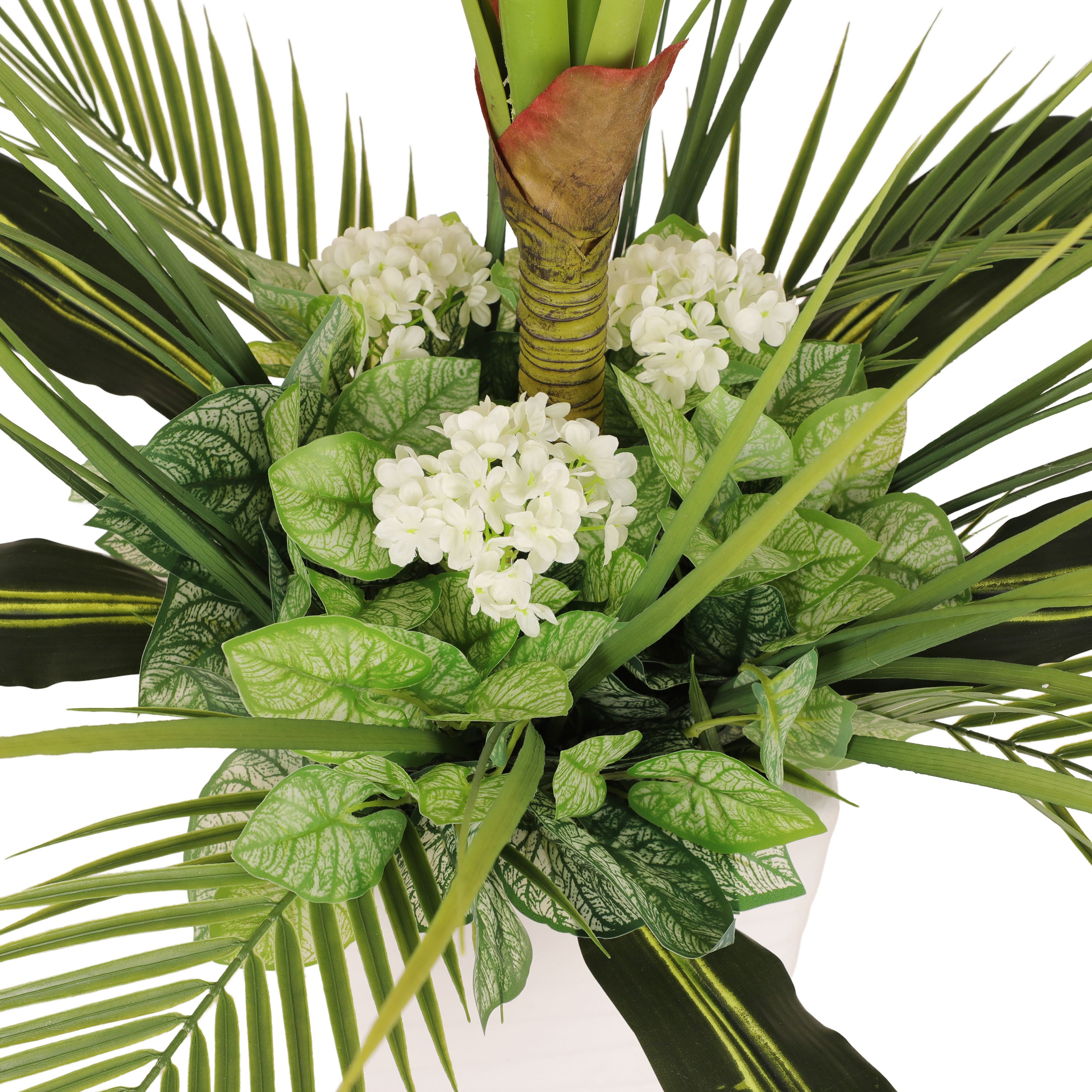 5ft. Artificial Tarovine Tree in White Decorative Pot