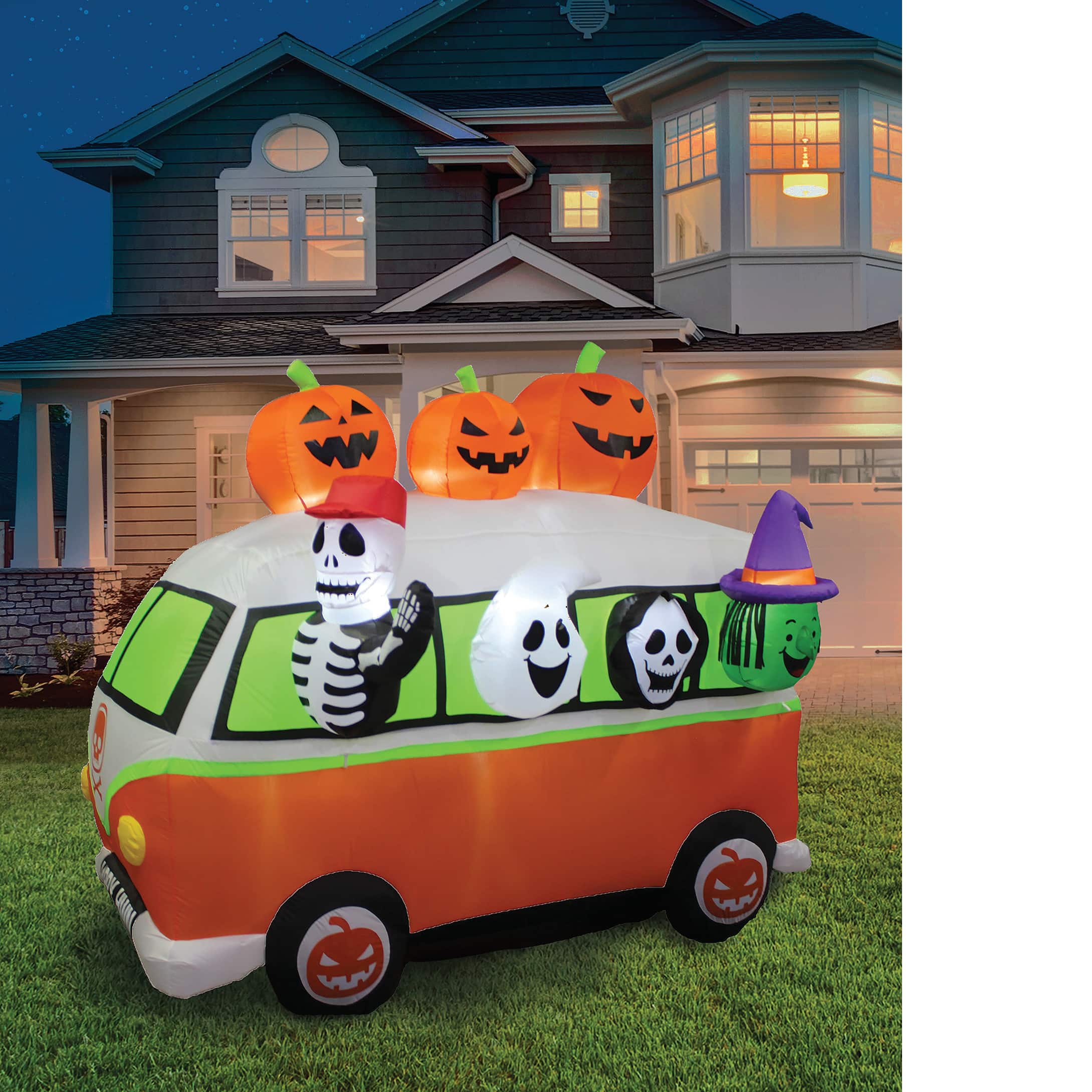 7ft. Inflatable Halloween Vintage Bus