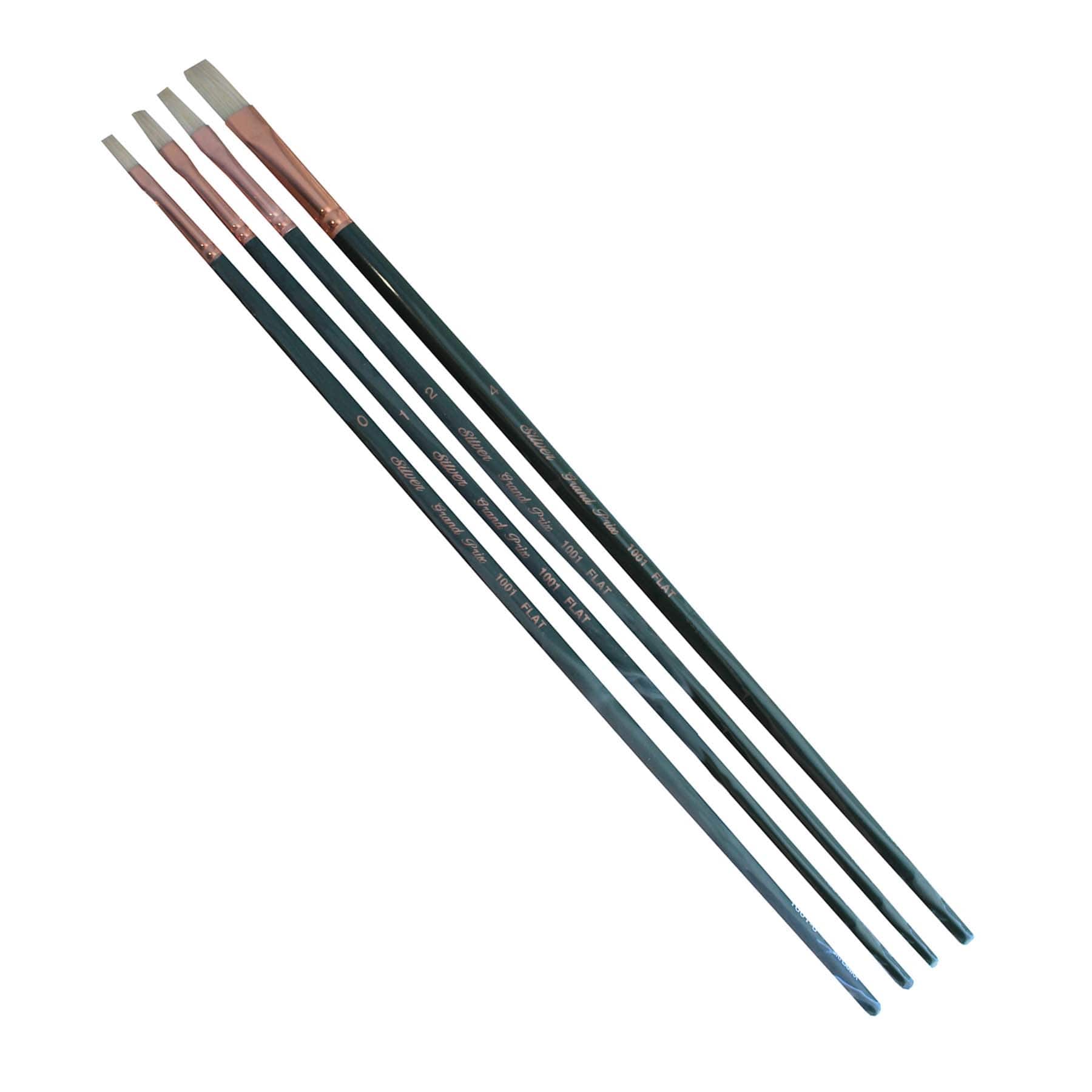 Silver Brush Limited Grand Prix® 4 Piece Small Flats Brush set