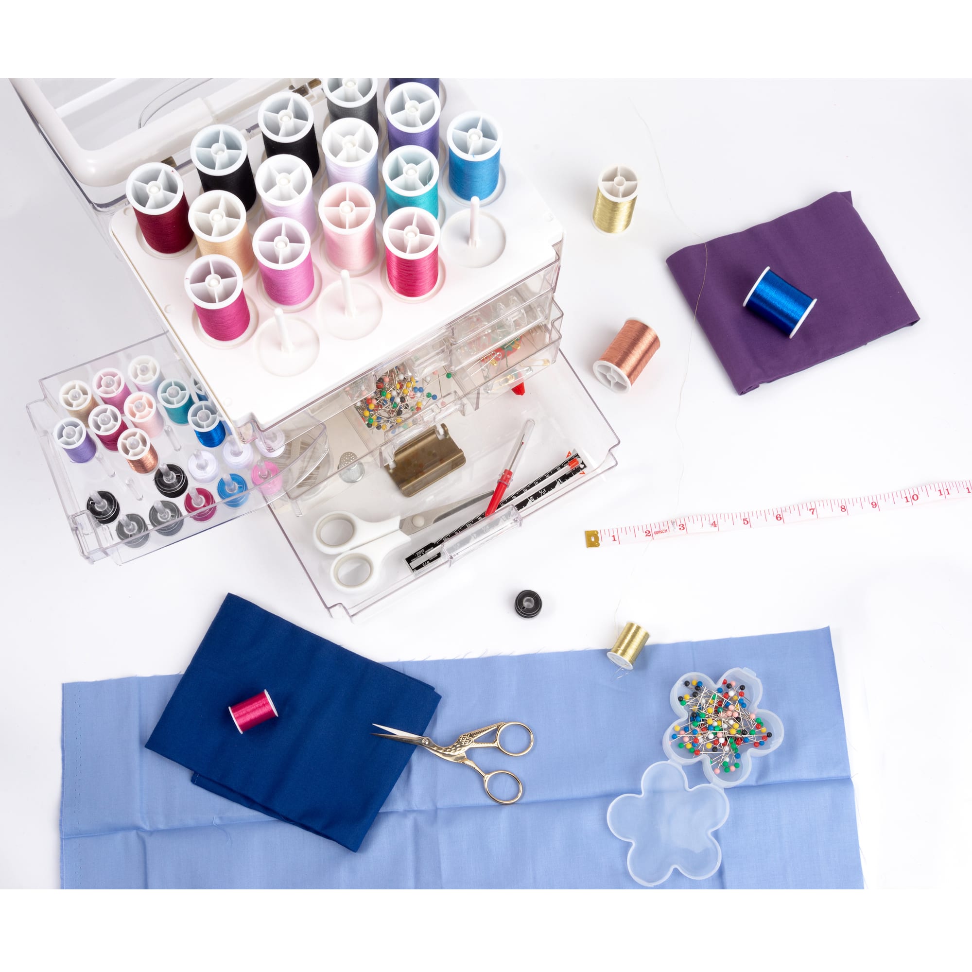 Sew-It-Goes® 255 Piece Sewing & Craft Storage Kit with Metallic Thread