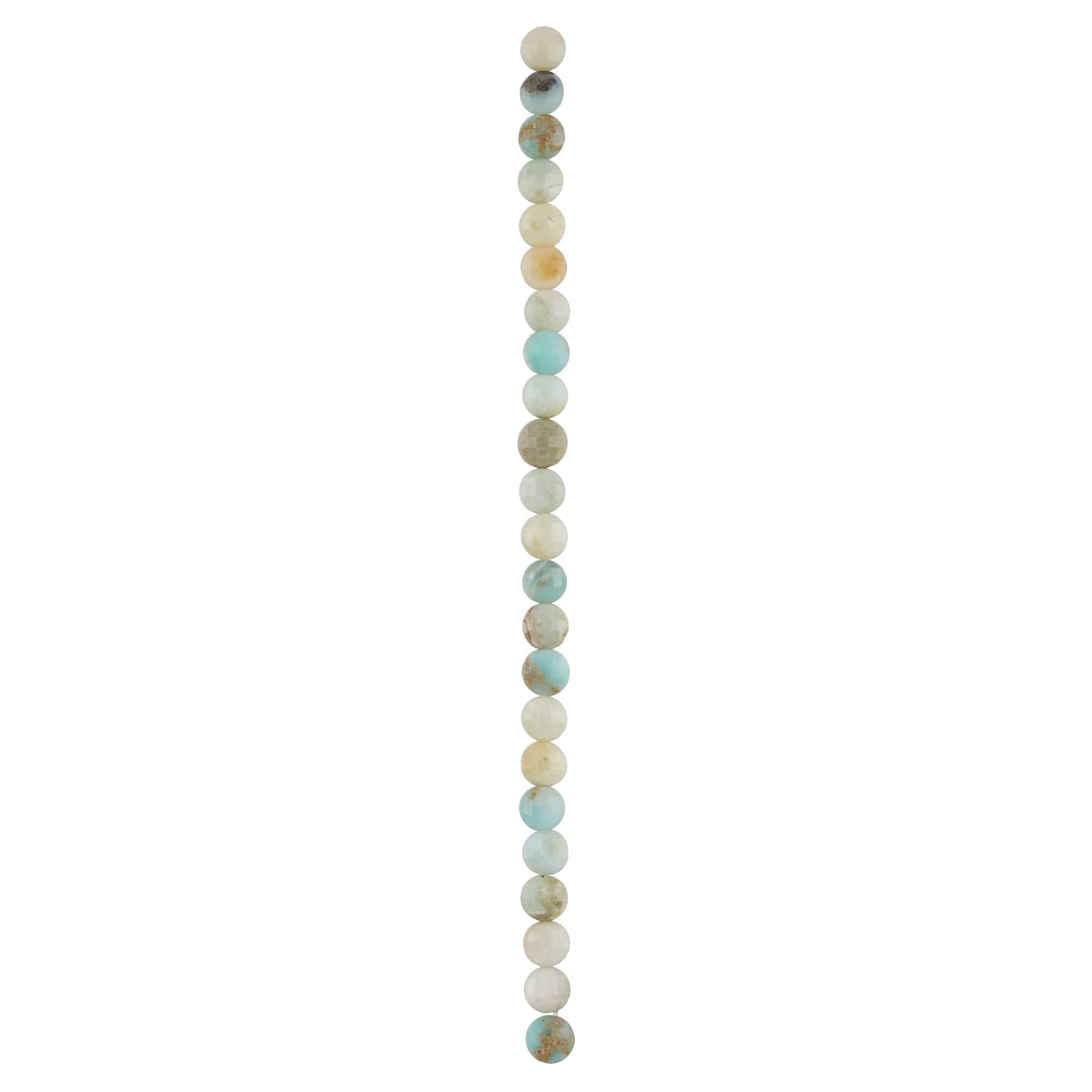 Faceted Amazonite Coin Beads, 8mm by Bead Landing™