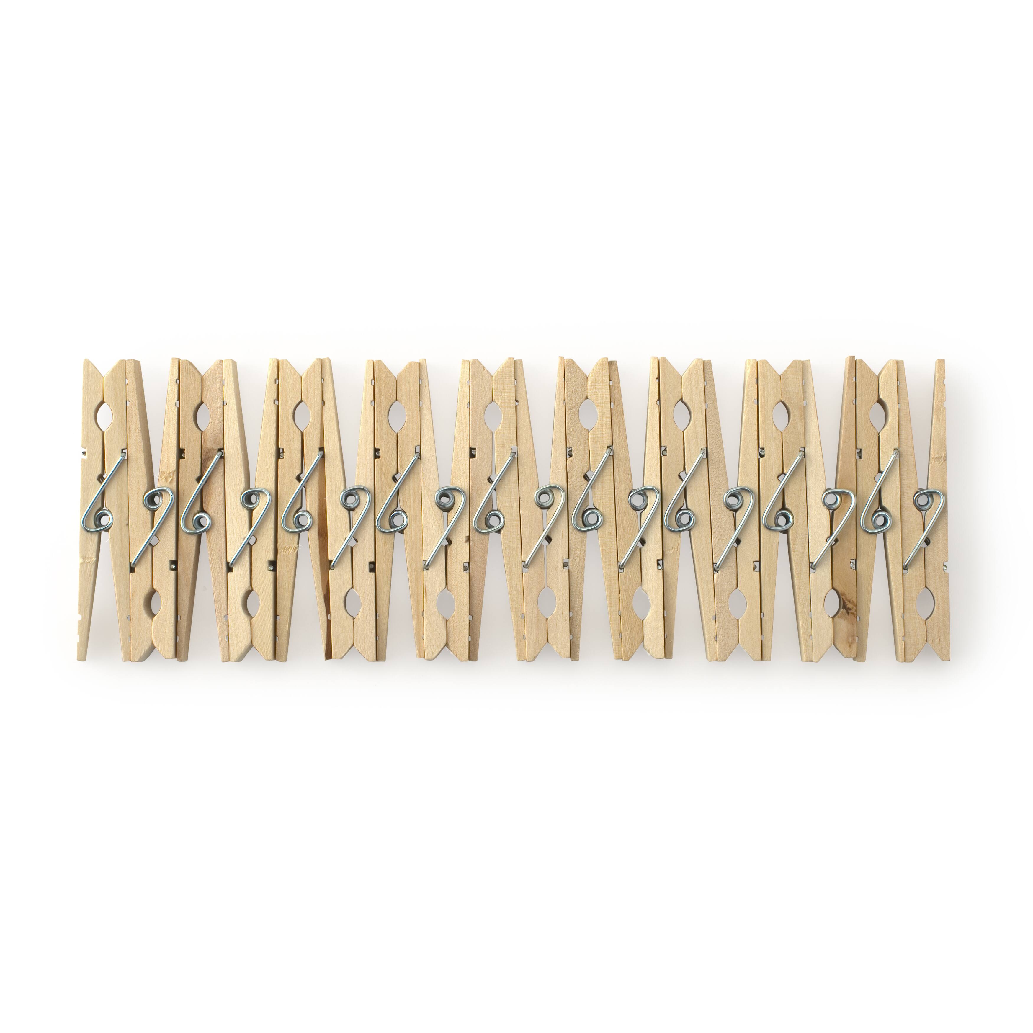 12 Packs: 18 ct. (216 total) 3.5" Wood Clothespins by Creatology™