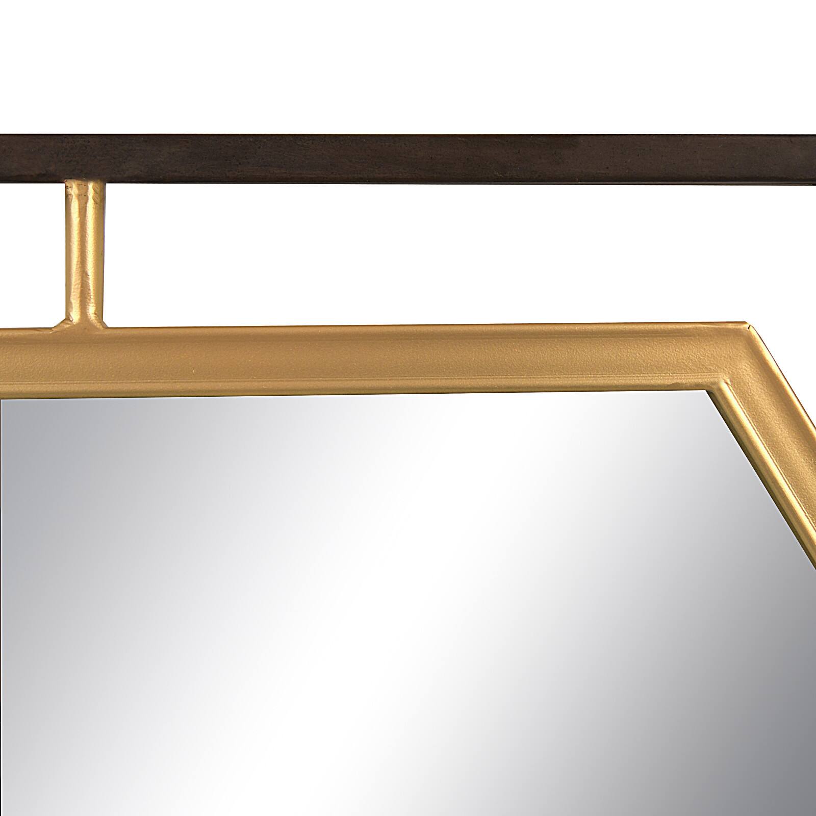 Hello Honey® Two Tone Hexagon Metal Wall Mirror