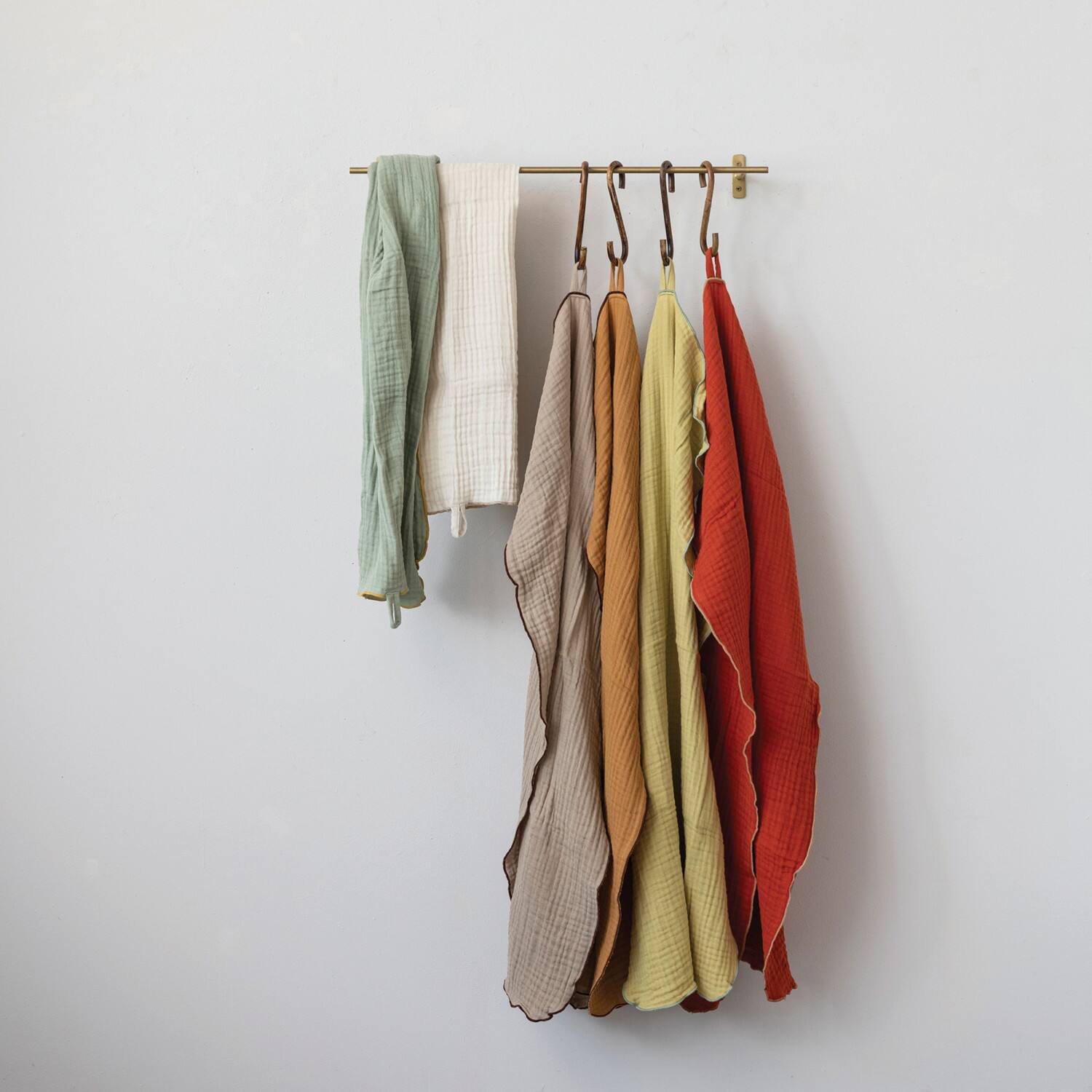 Hello Honey® Woven Cotton Double Cloth Tea Towels Set