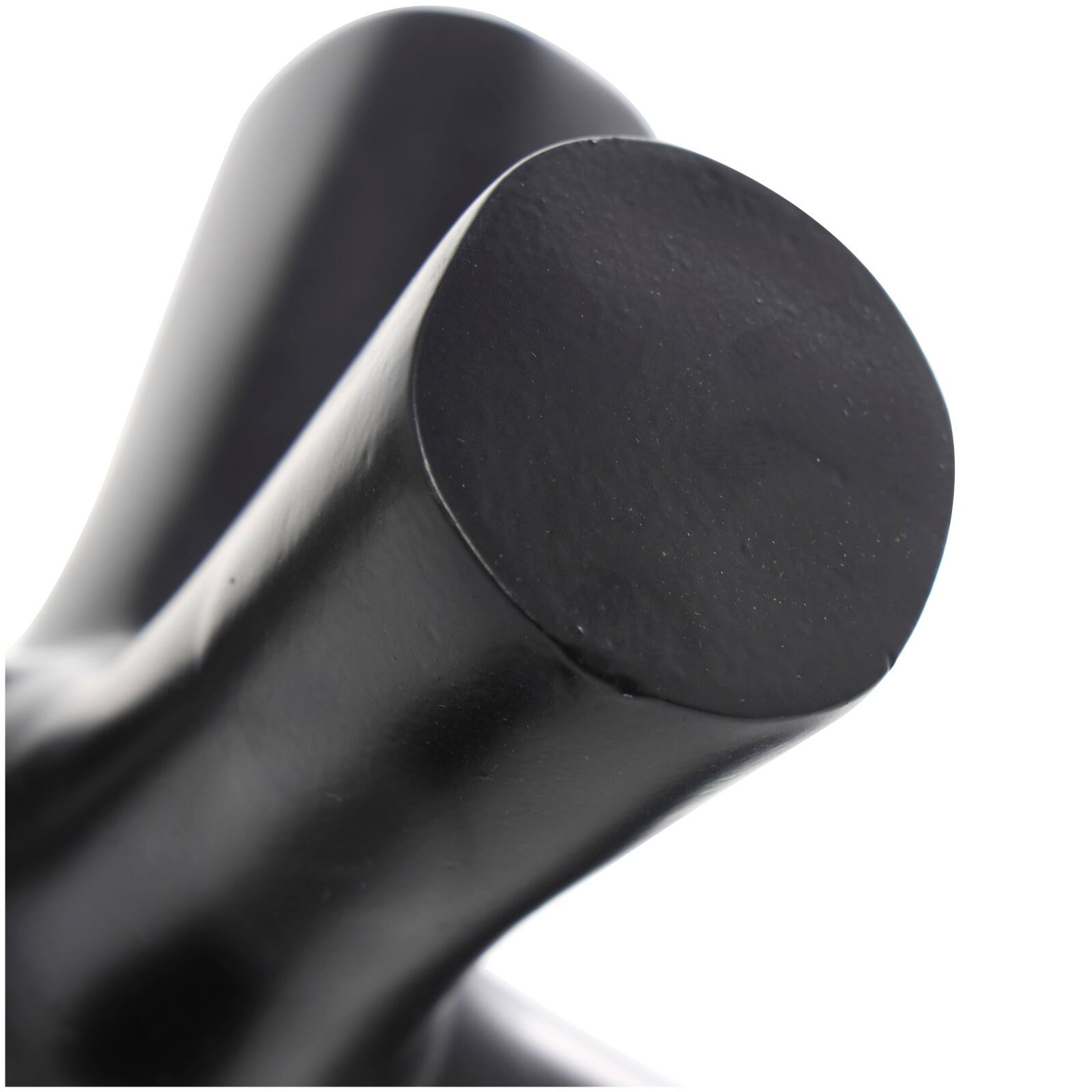 9" Black Aluminum Abstract Jack Sculpture