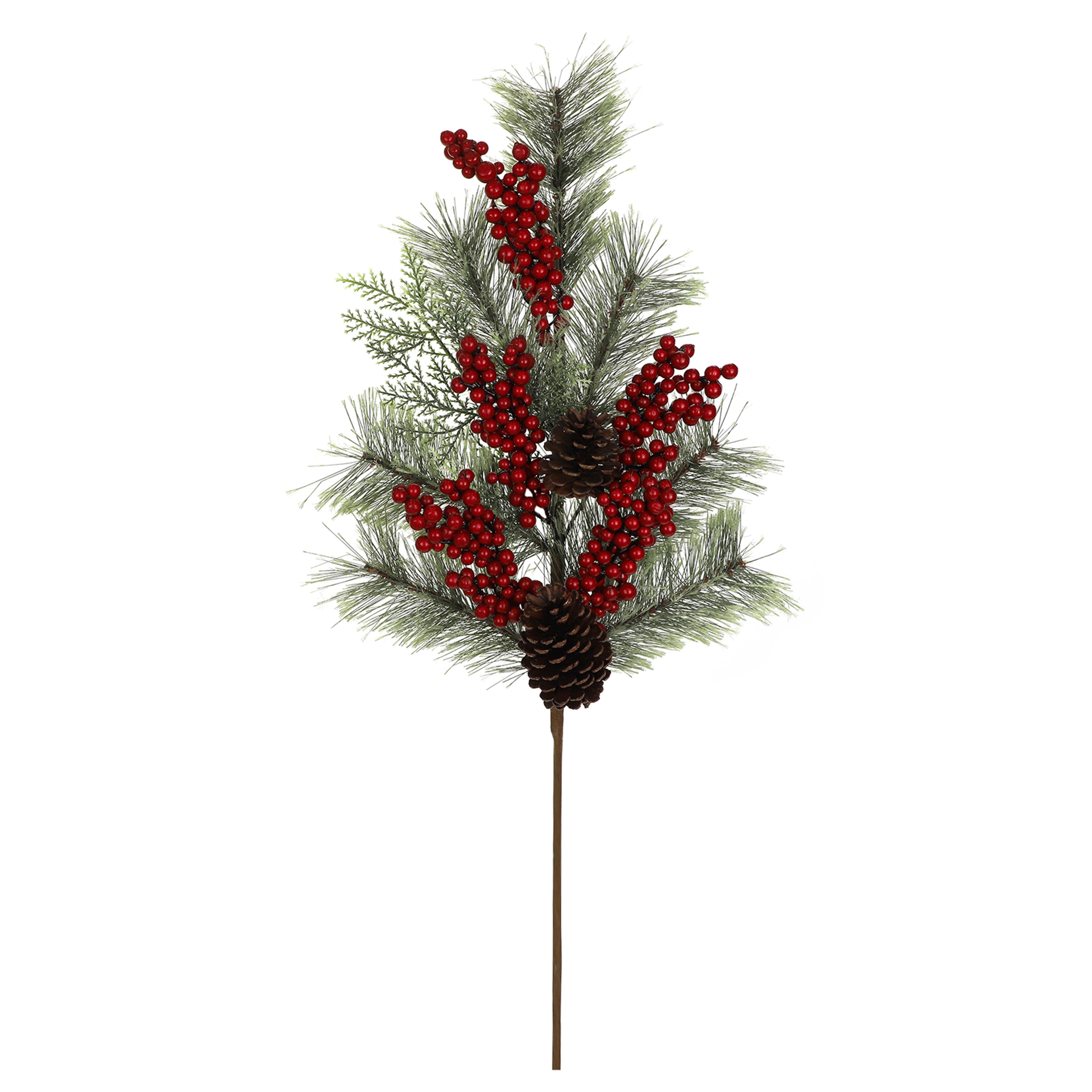 28&#x22; Green Cashmere Pine &#x26; Red Berry Stem by Ashland&#xAE;
