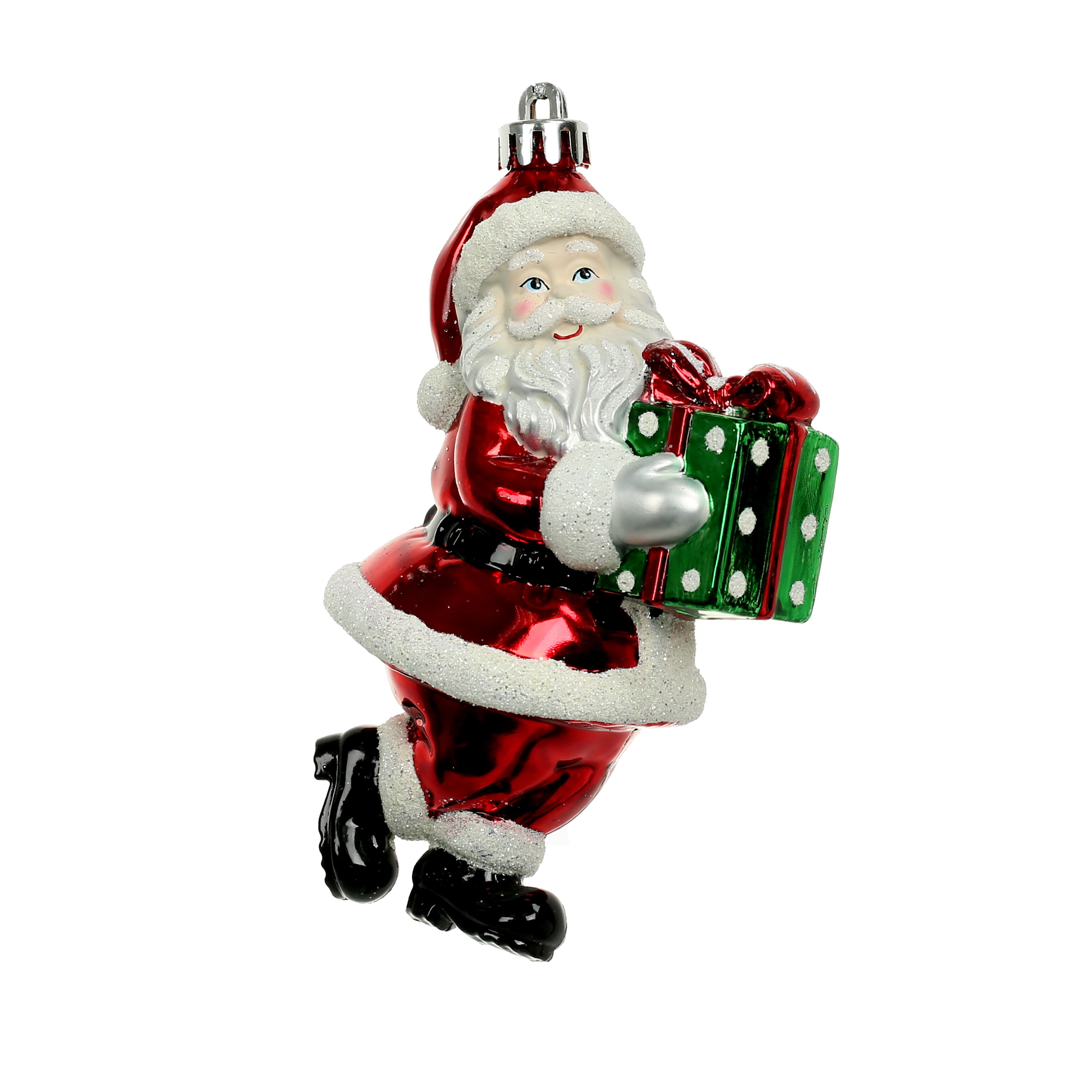 2 Pack 3&#x22; Classic Santa with Gift Shatterproof Ornaments by Ashland&#xAE;