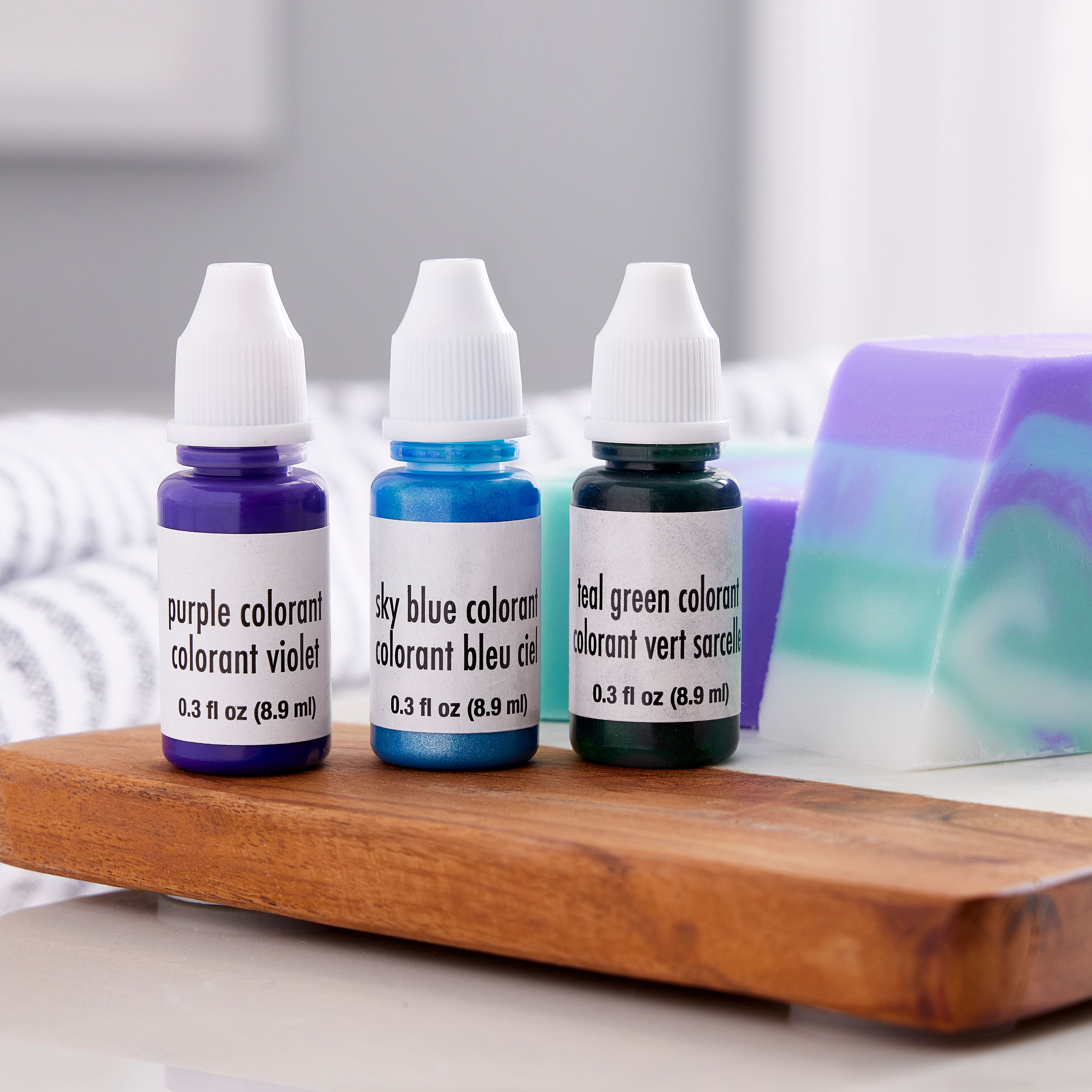 6 Packs: 3 ct. (18 total) Cool Glycerin Soap Colors by Make Market&#xAE;