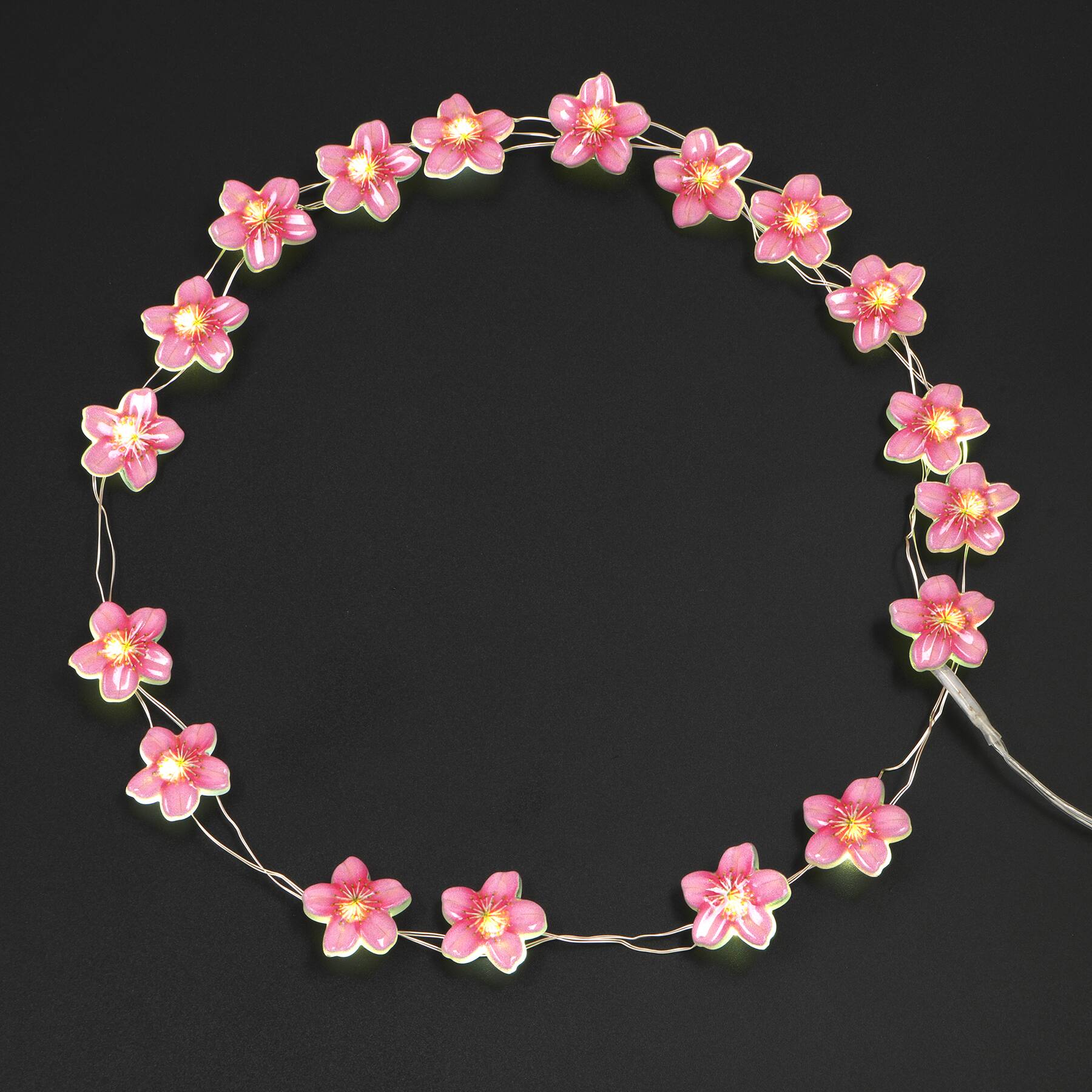 18ct. Pink Oenothera Icon Warm White LED String Lights by Ashland&#xAE;