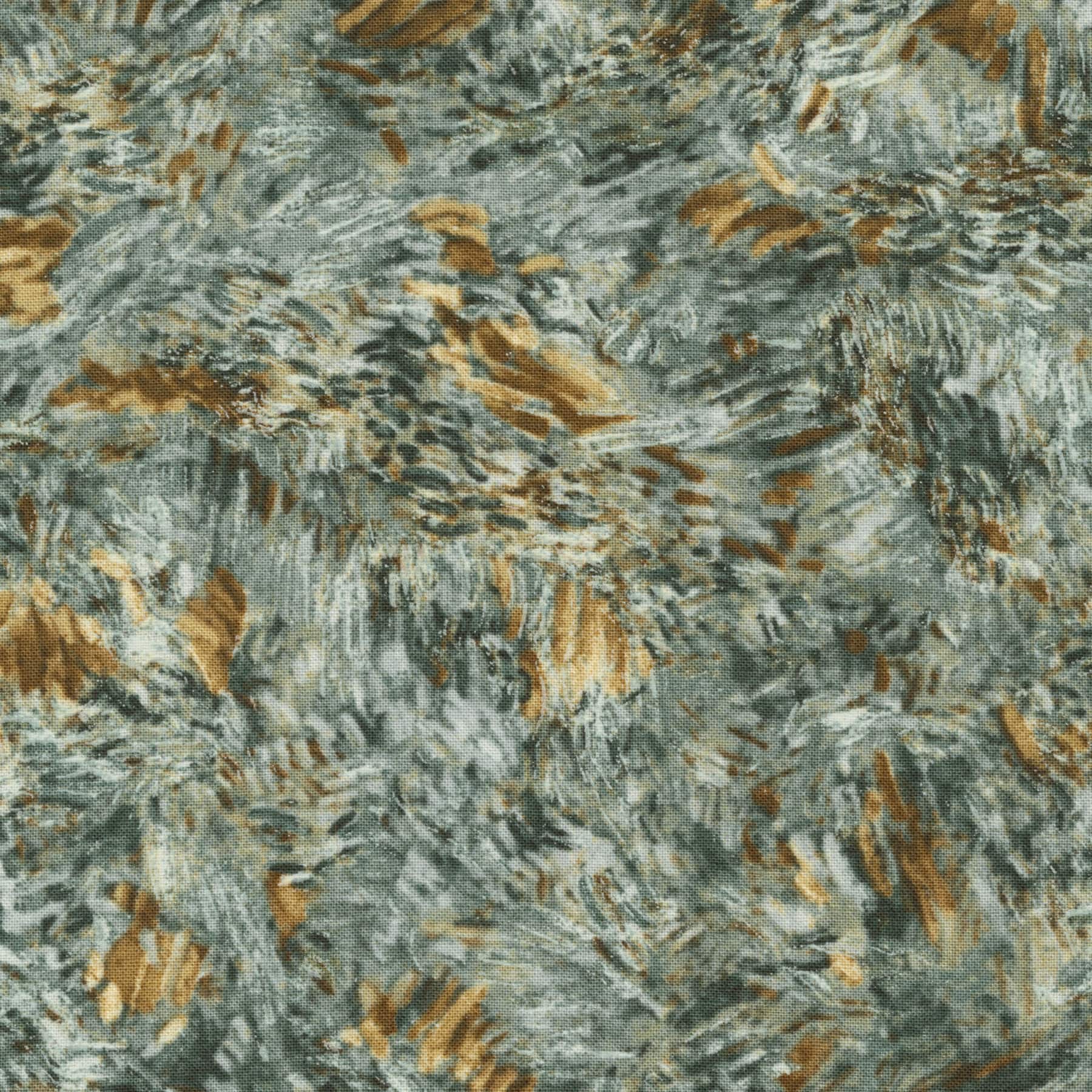 Robert Kaufman Silver &#x26; Yellow Brush Strokes Cotton Fabric