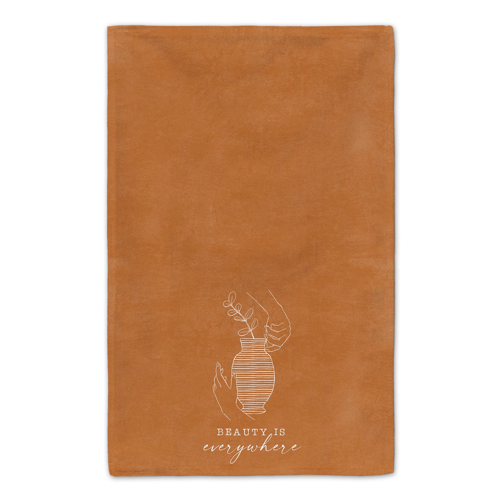 Orange Vase Beauty is Everywhere Towel Set