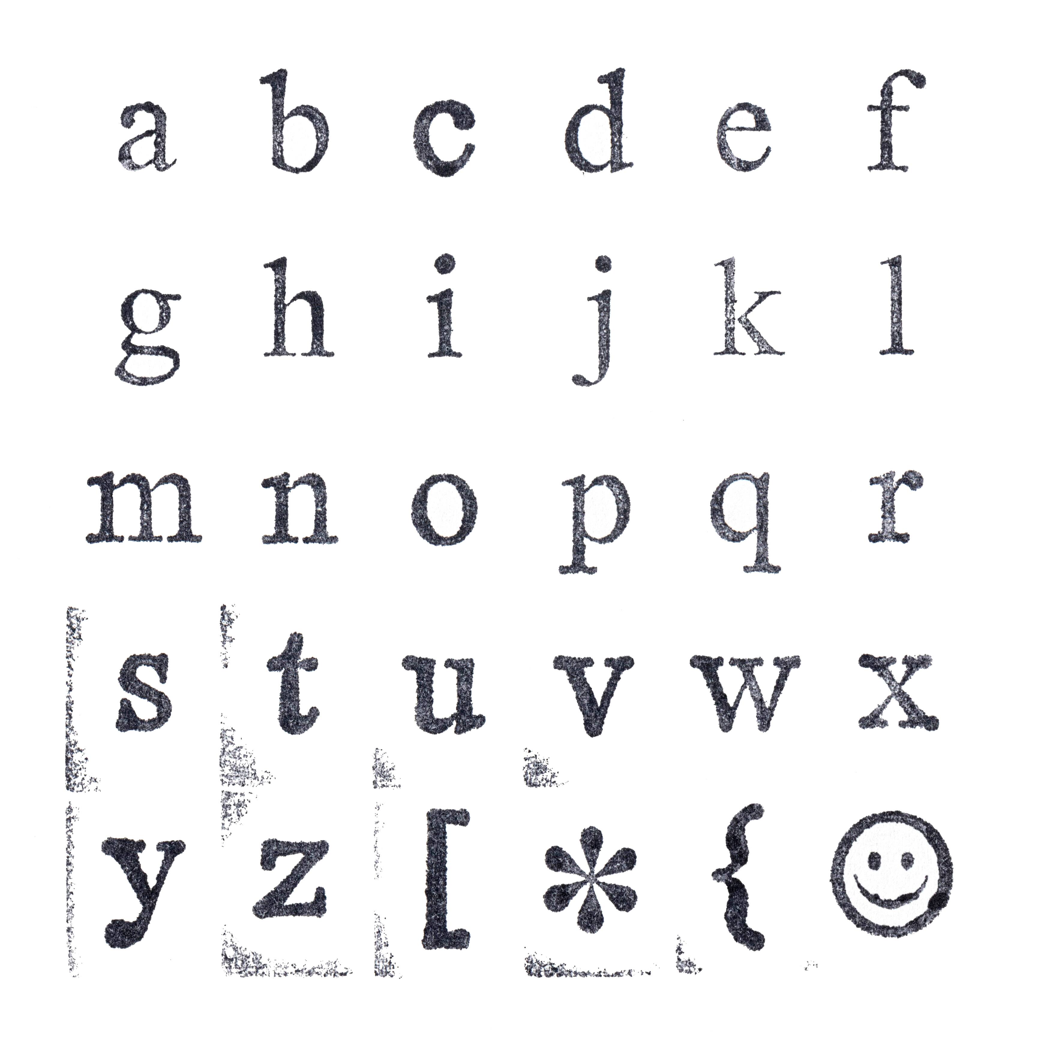 6 Pack: Medium Lowercase Alphabet Wood Stamp Set by Recollections™
