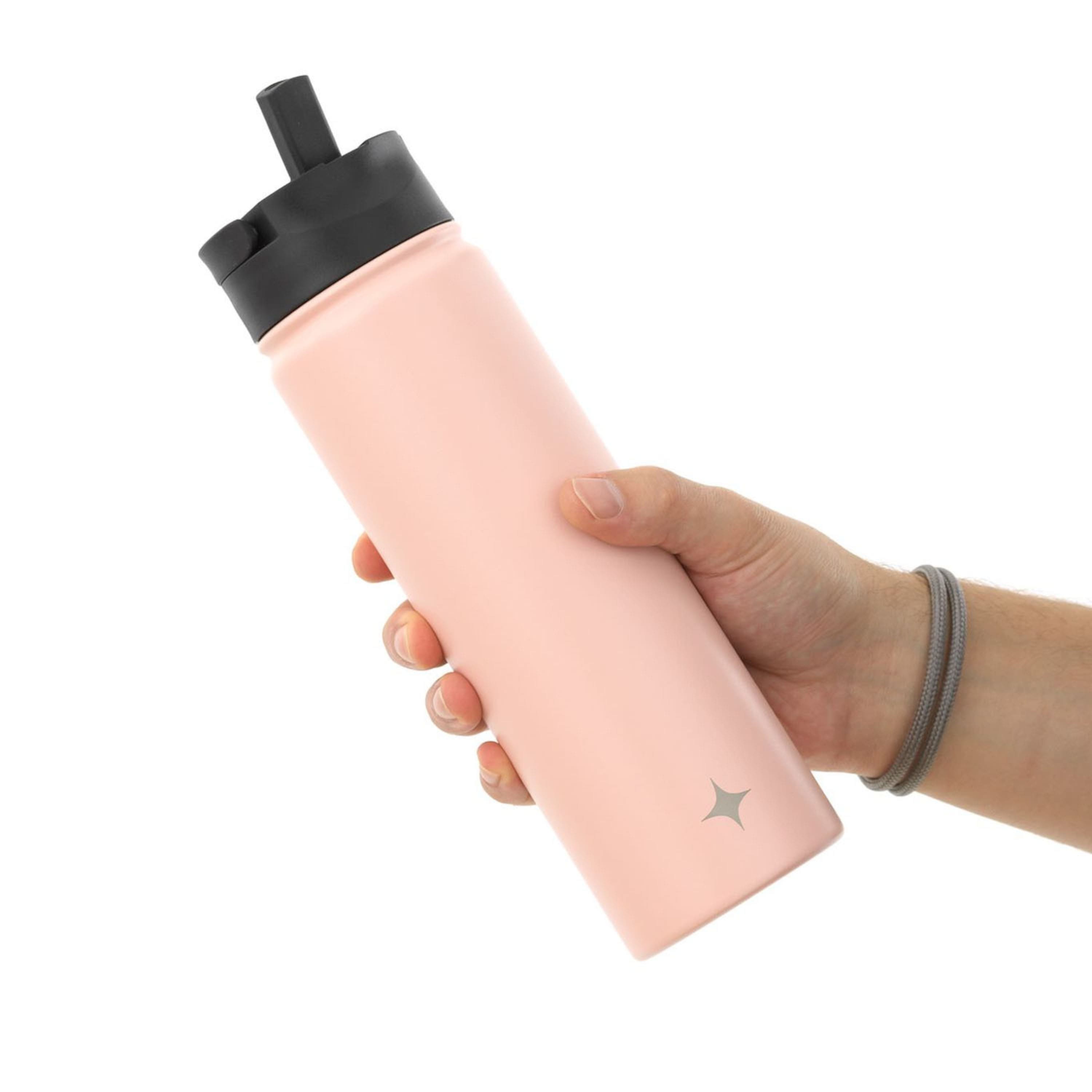 JoyJolt® 22oz. Triple Insulated Water Bottle with Flip Lid & Sport Straw Lid