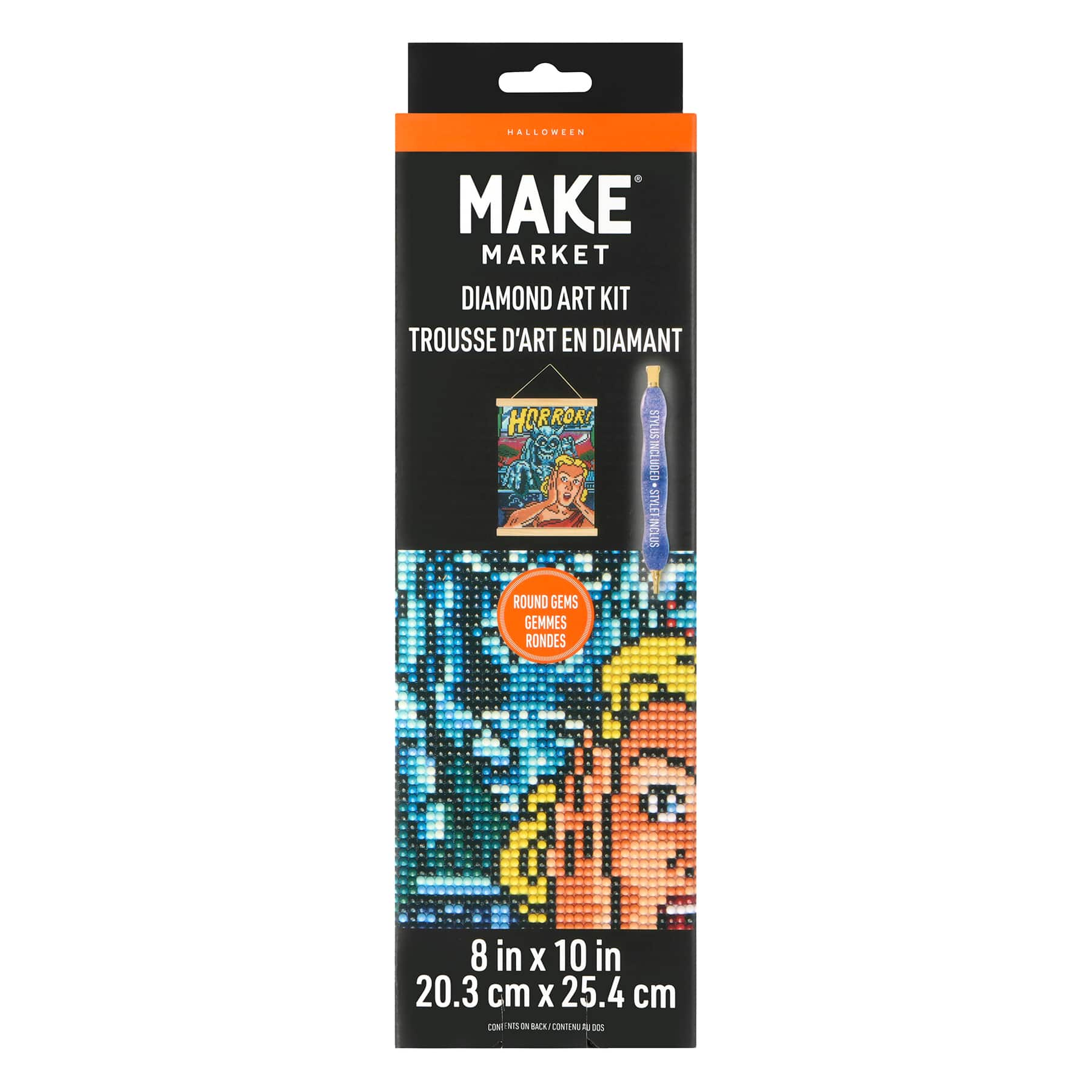 8" x 10" Horror Diamond Art Kit with Magnetic Frame by Make Market®
