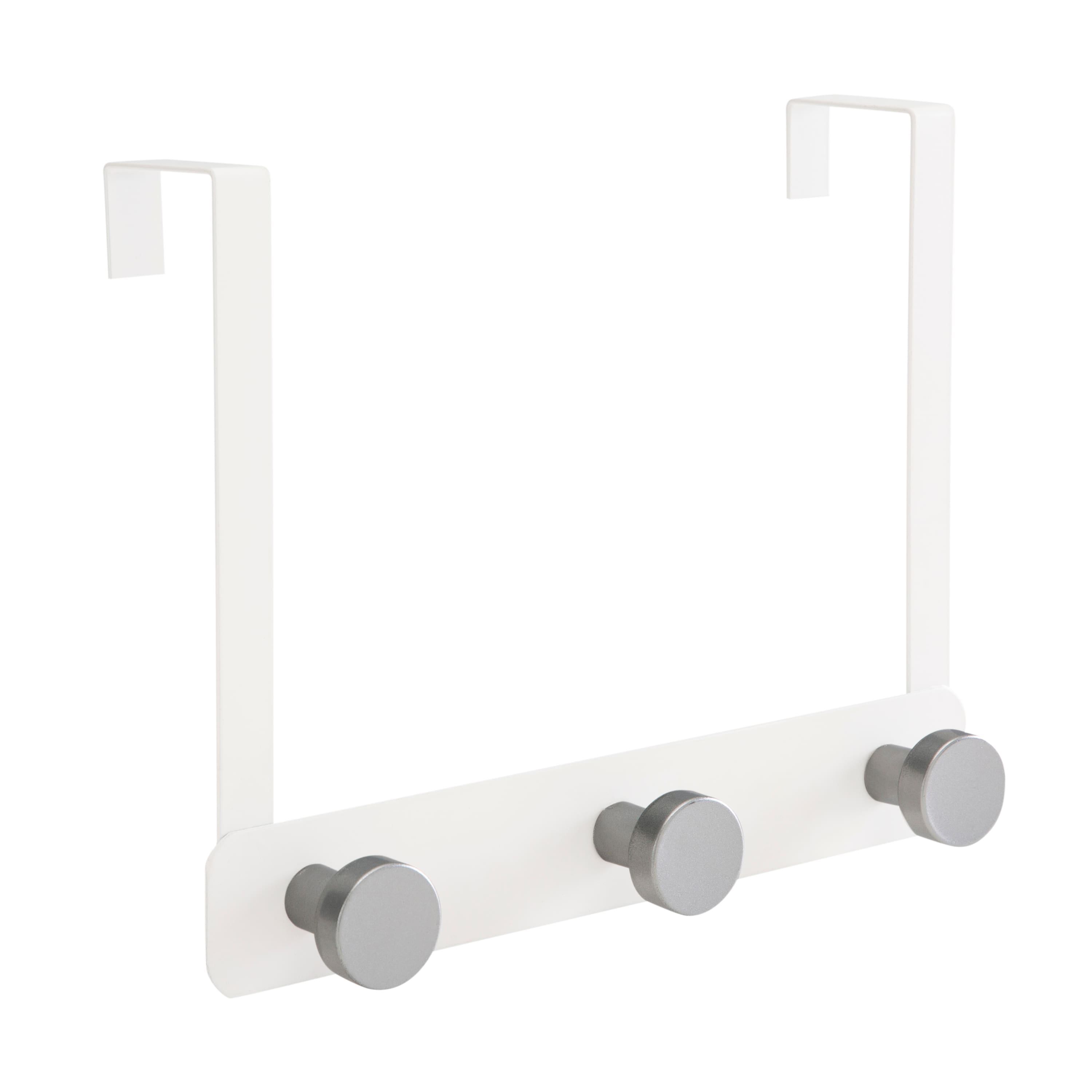 Elle D&#xE9;cor White 3 Hook Over the Door Hook