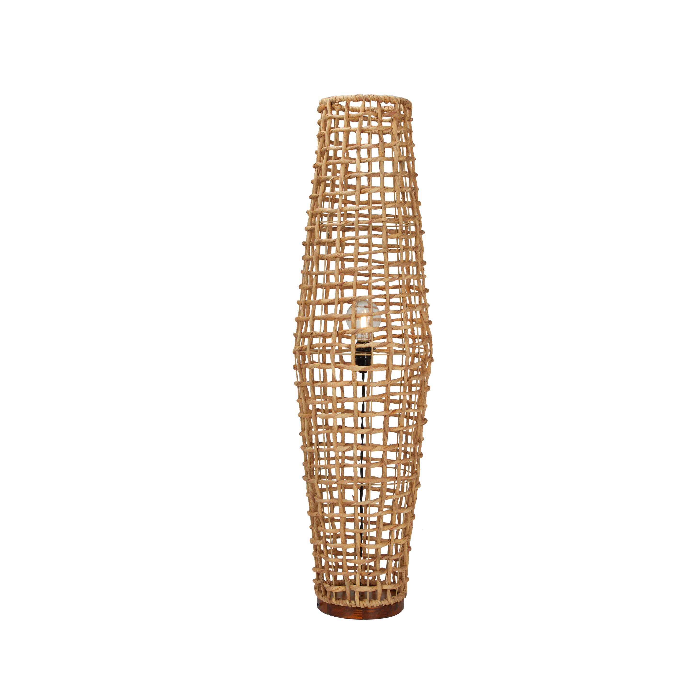 Hello Honey&#xAE; Natural Modern Woven Seagrass Floor Lamp