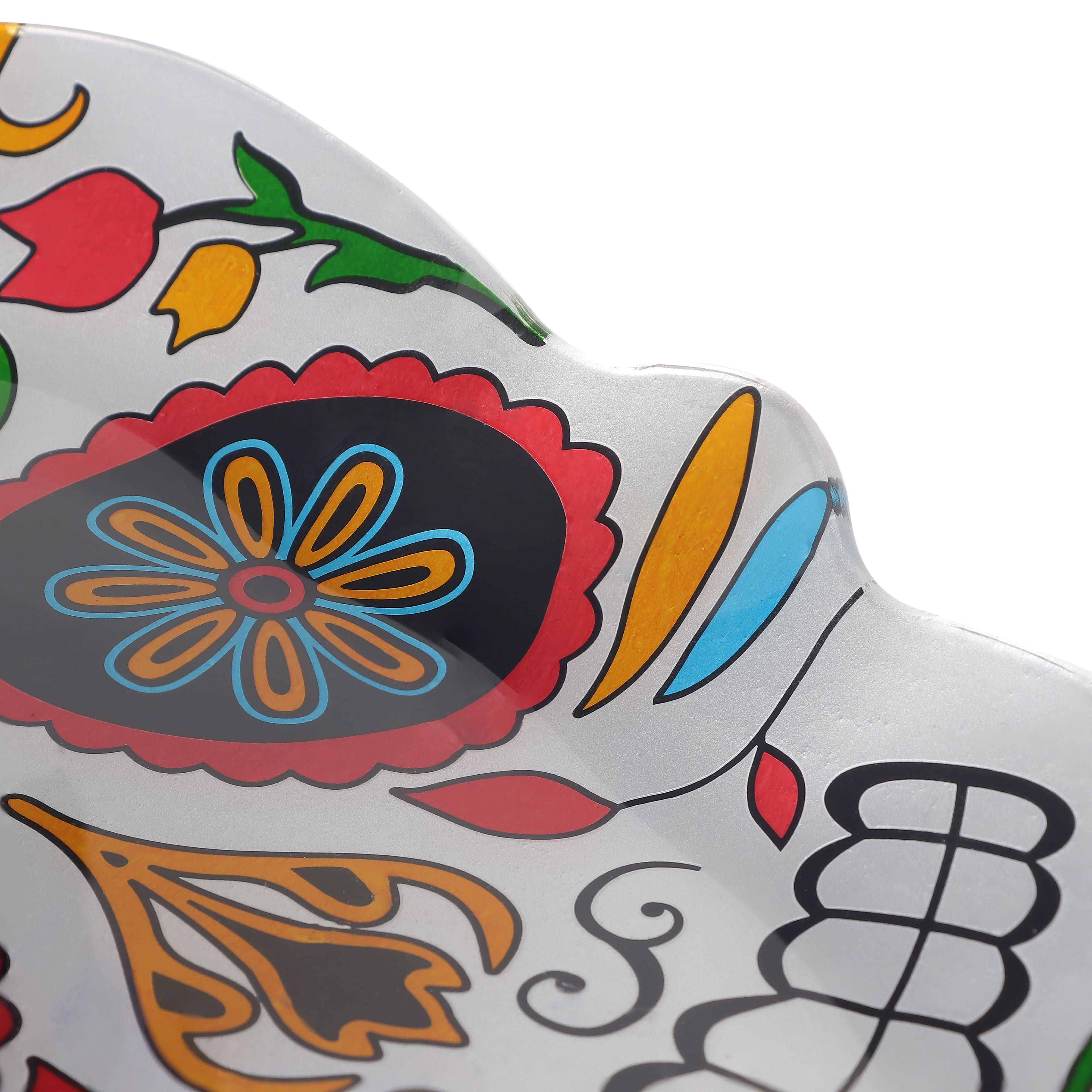 12&#x22; Sugar Skull Decorative Glass Plate by Ashland&#xAE;