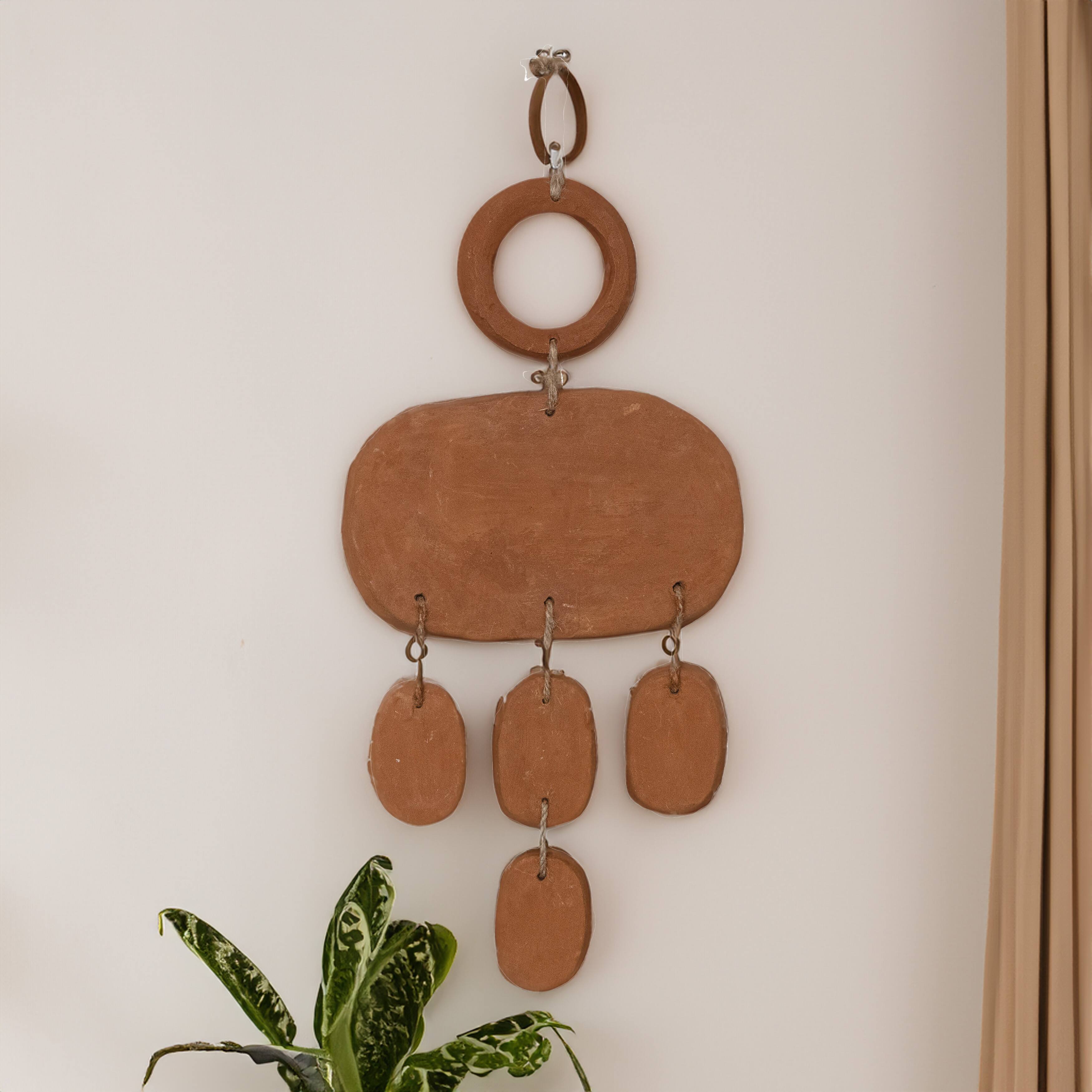 Hello Honey&#xAE; 20&#x22; Handmade Natural Terra Cotta Wall Hanging with Jute Hanger