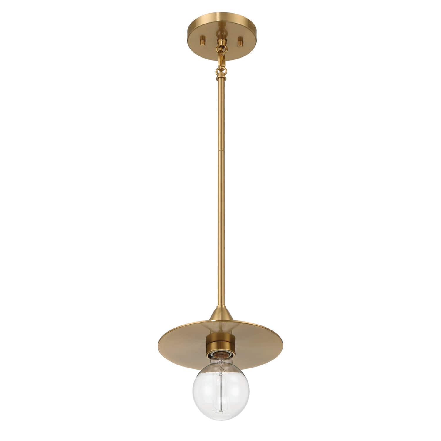 Hello Honey® Daisy Brushed Gold Mini Modern Exposed Bulb Metal Ceiling Light