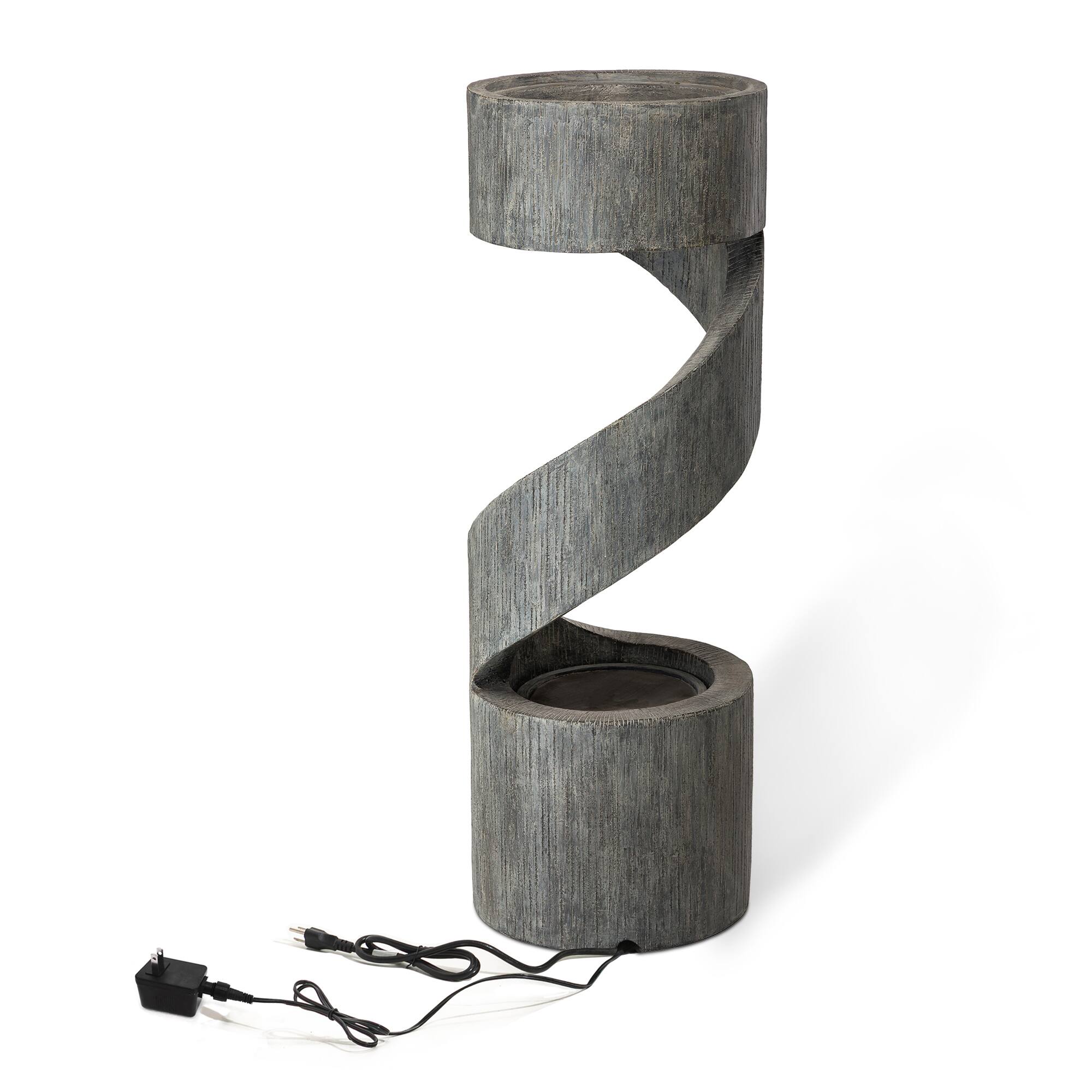 Glitzhome® 3.5ft. Curving Shaped Outdoor LED Fountain