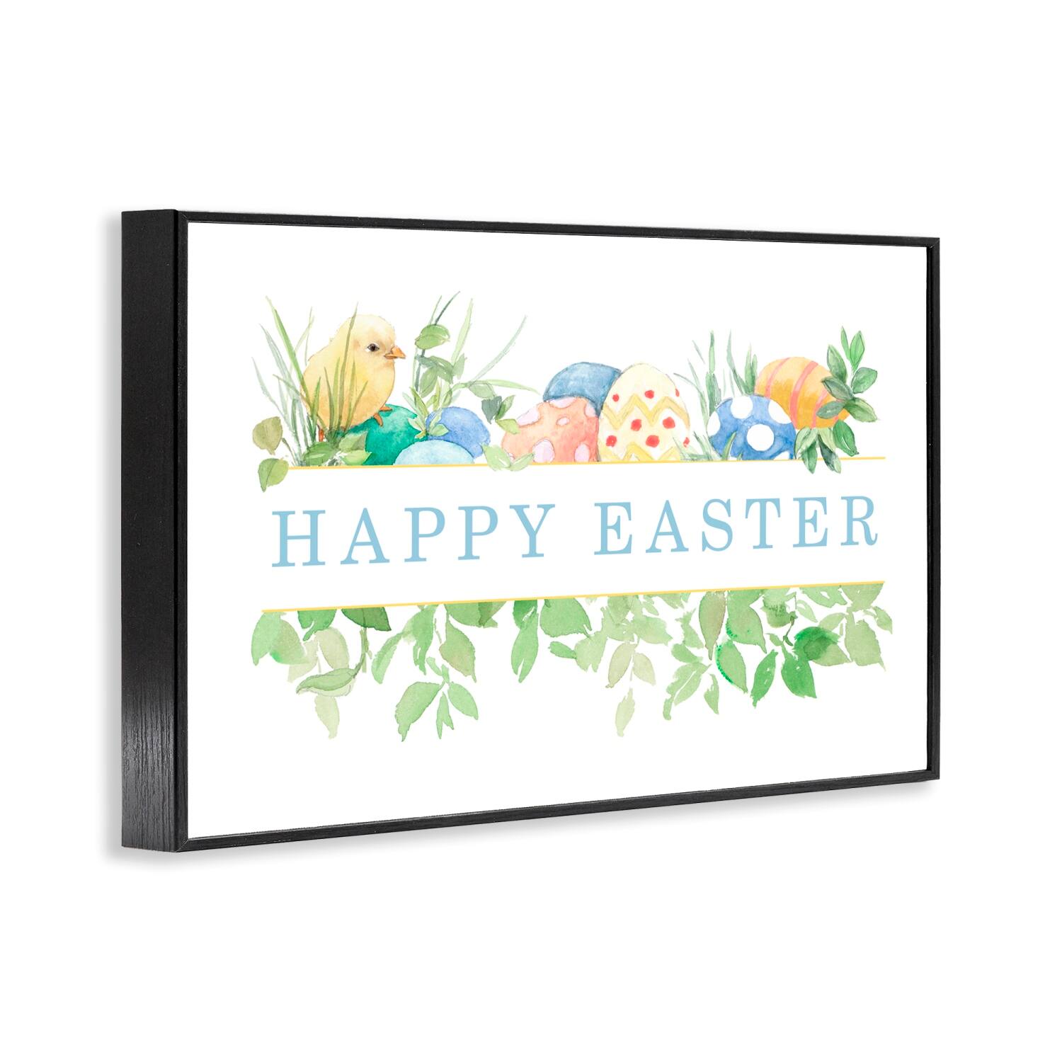 Stupell Industries Floral Happy Easter Framed Giclee Art