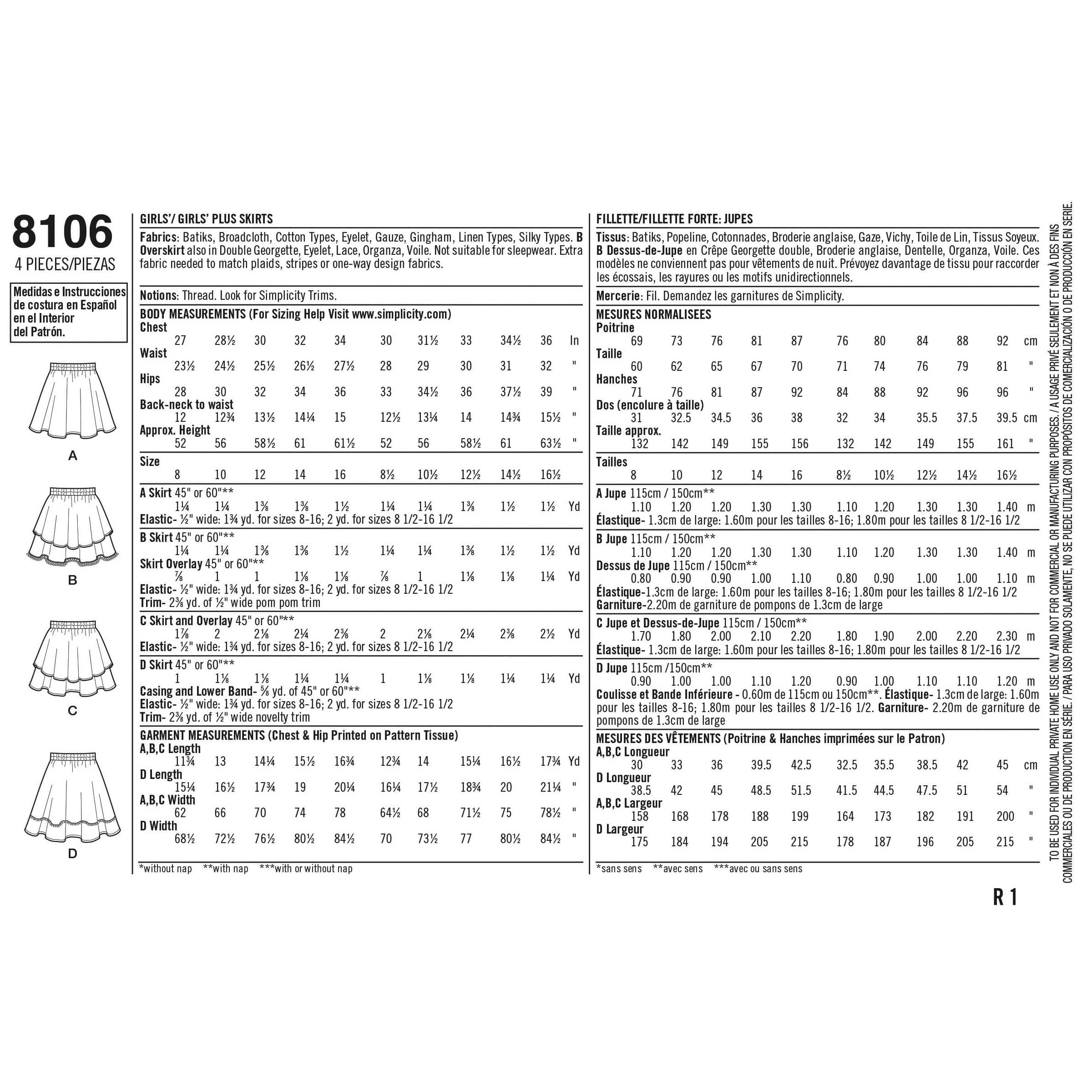 Simplicity® Pattern CS8106 (8-16)