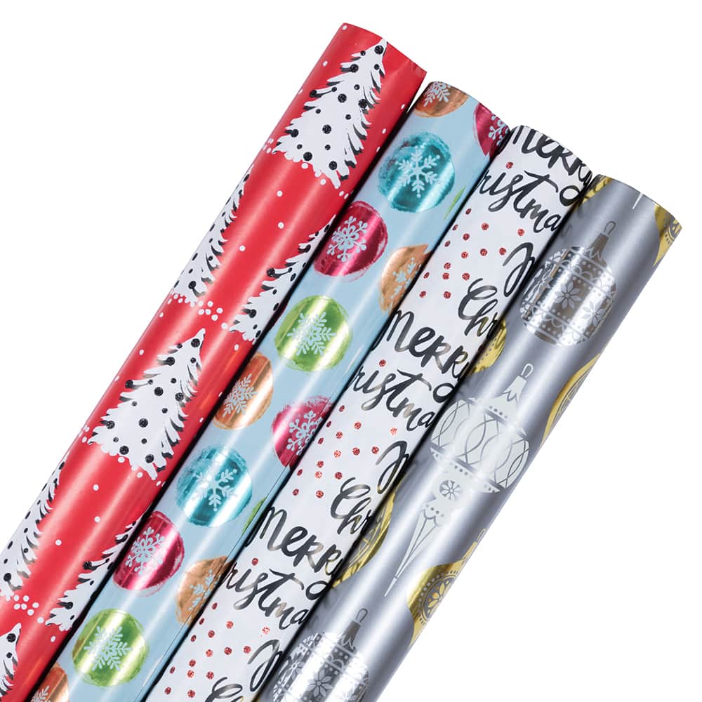 Christmas Gift Wrapping Paper Assorted Gift Wrap Christmas Kraft Wrapping  Paper Kids Kraft Christmas Set 1 Roll/Pack 