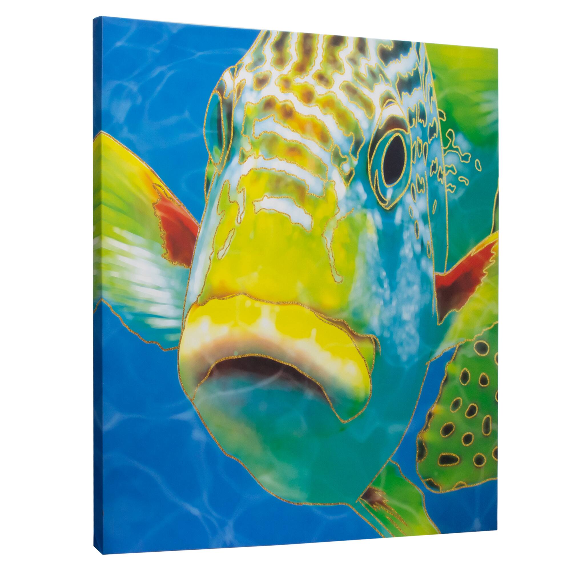 Fish Lips Outdoor Canvas Art Print - 35"x35"