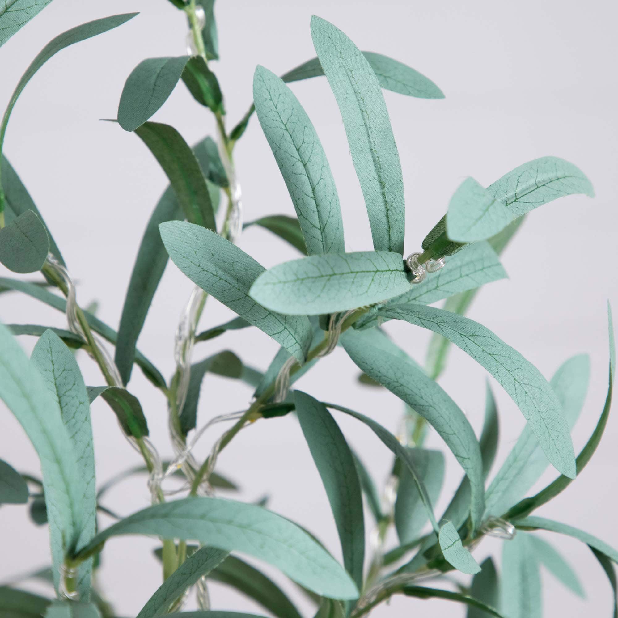 4ft. Pre-Lit Artificial Olive Tree with Warm White LED Lights