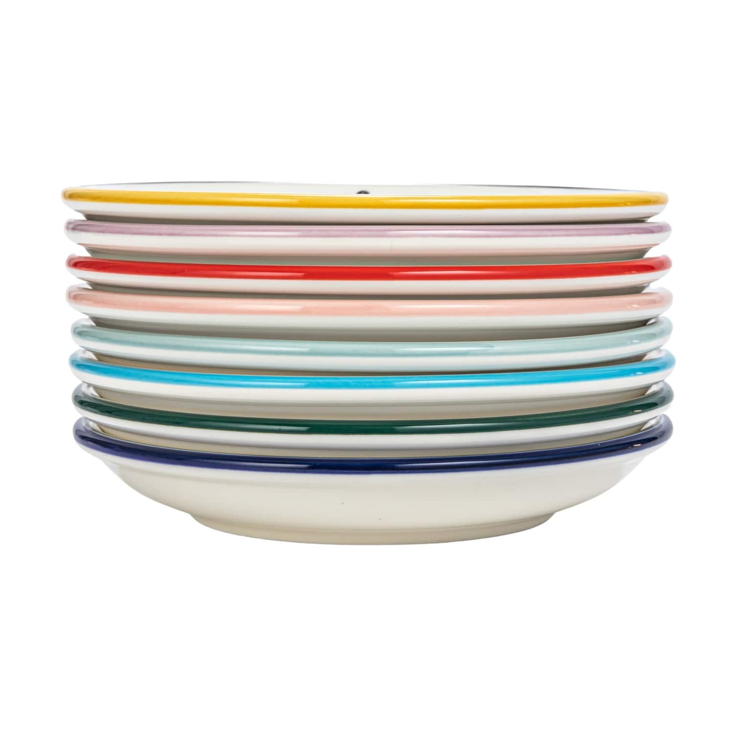 Hello Honey® 6" Factorial Numbers Design Stoneware Plate Set