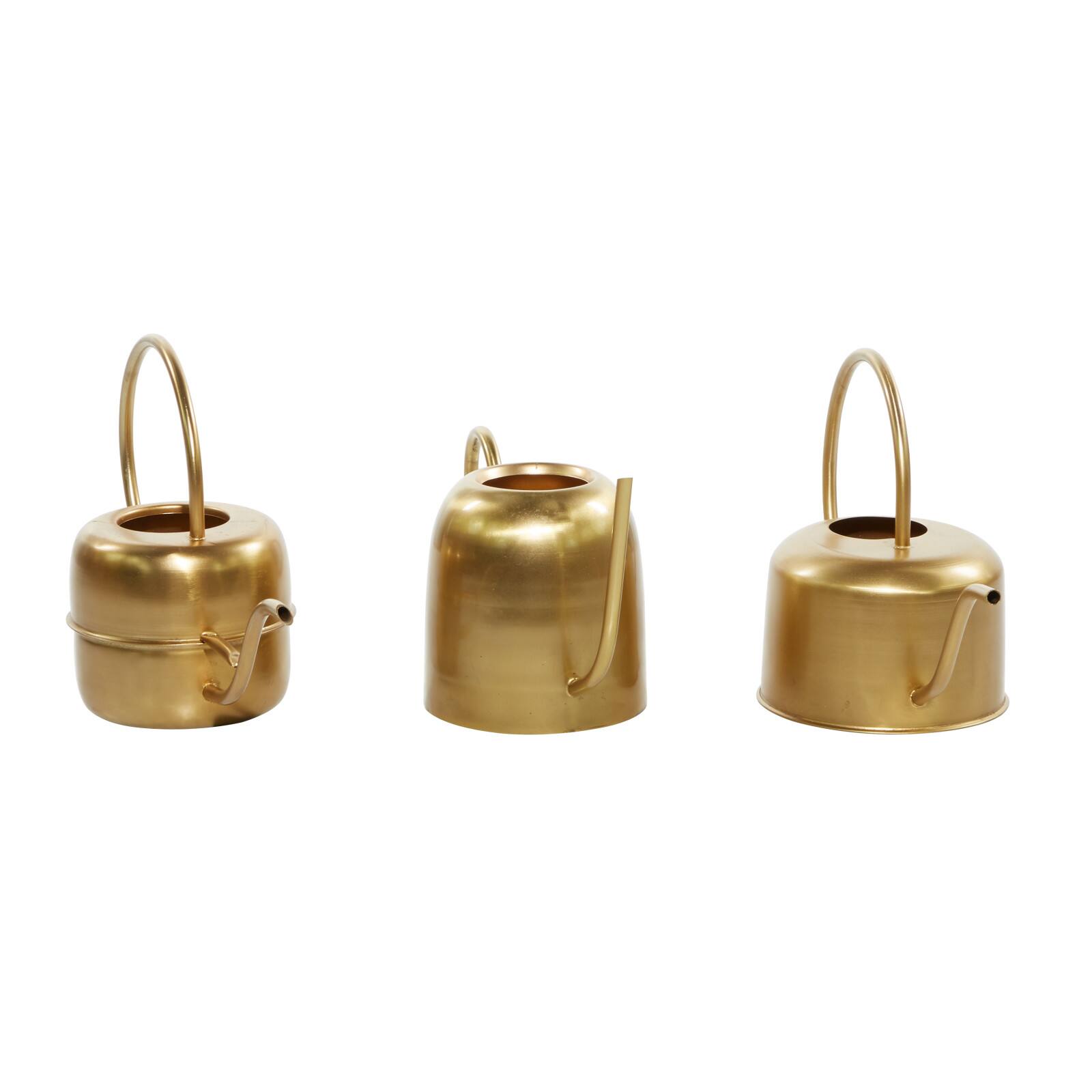 Gold Metal Glam Watering Can Set