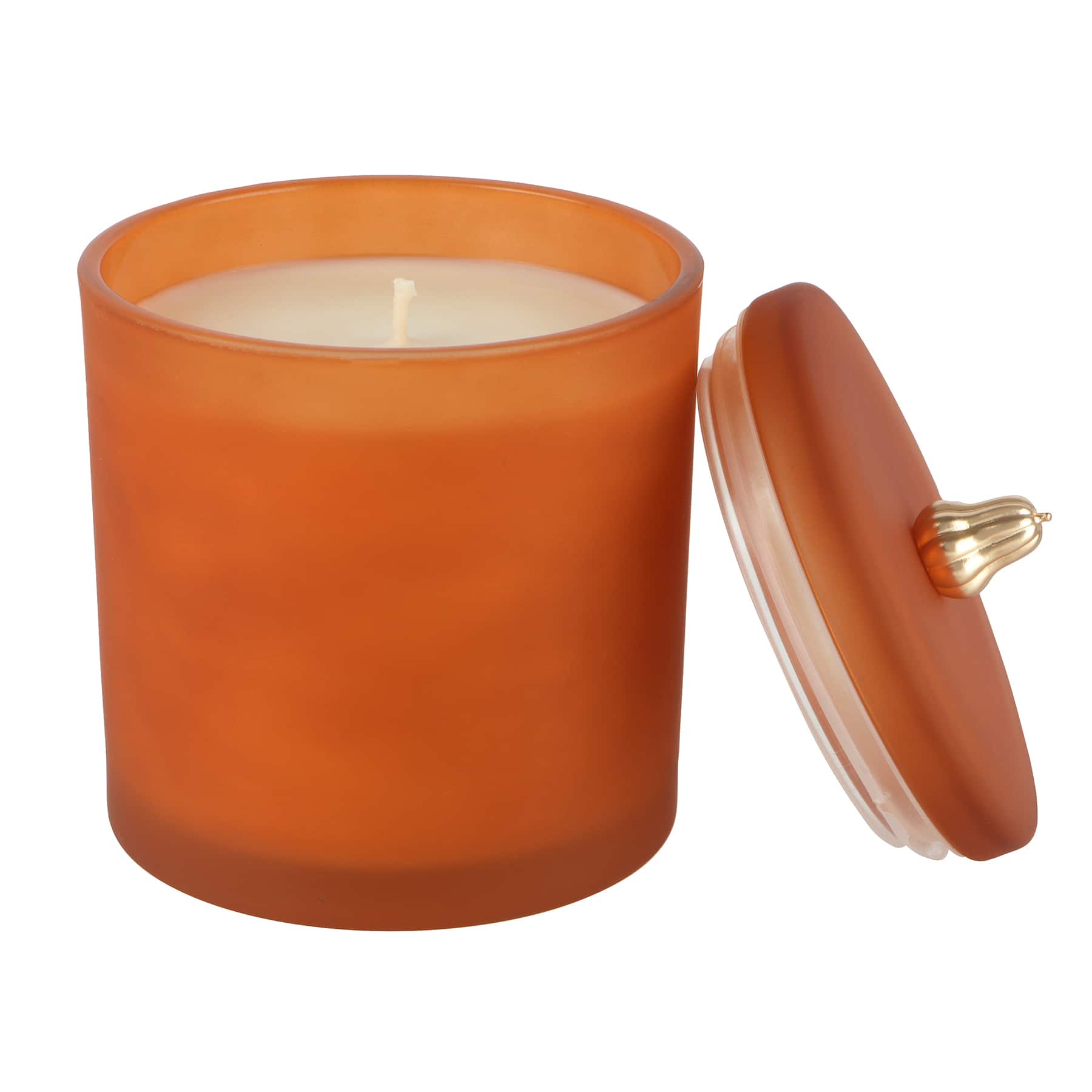 14oz. Scented Fall Icon Filled Candle in Frosted Glass Jar by Ashland&#xAE;