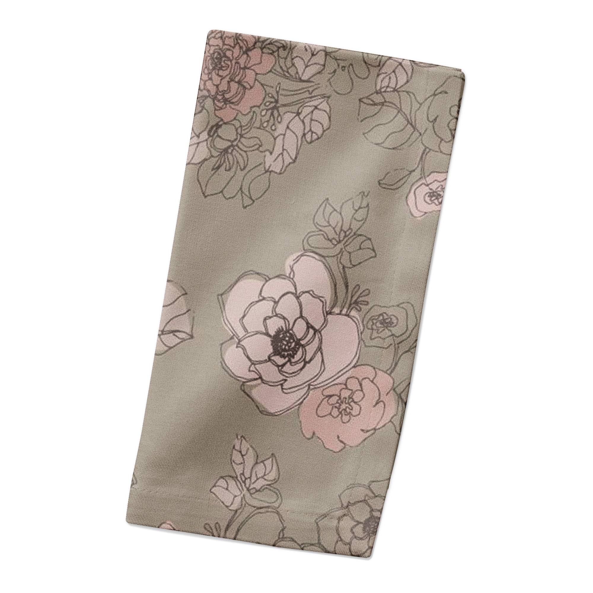Intricate Floral Cotton Twill Napkin
