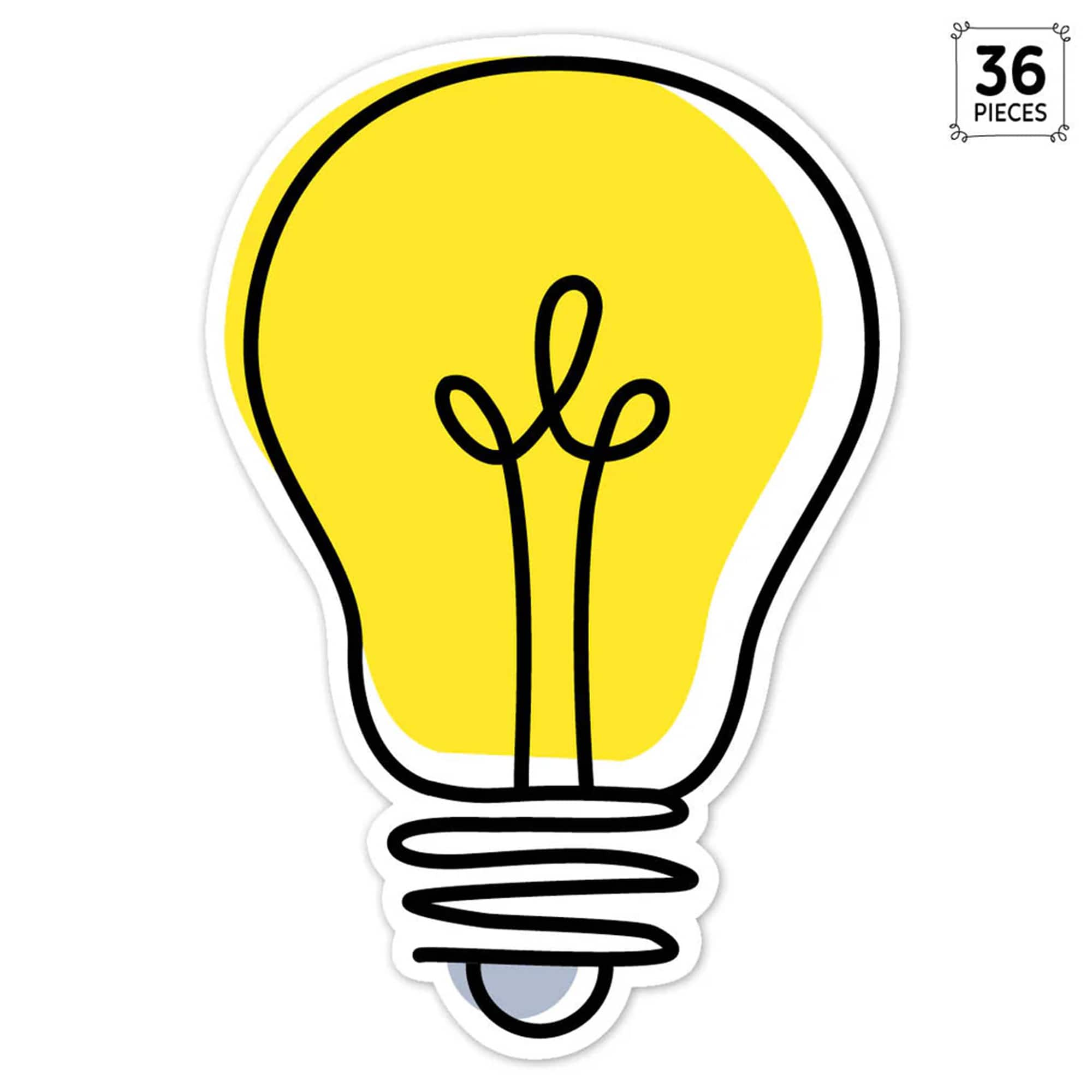 Creative Teaching Press® Core Décor Doodle Lightbulb Designer Cut-Outs, 3 Packs of 36