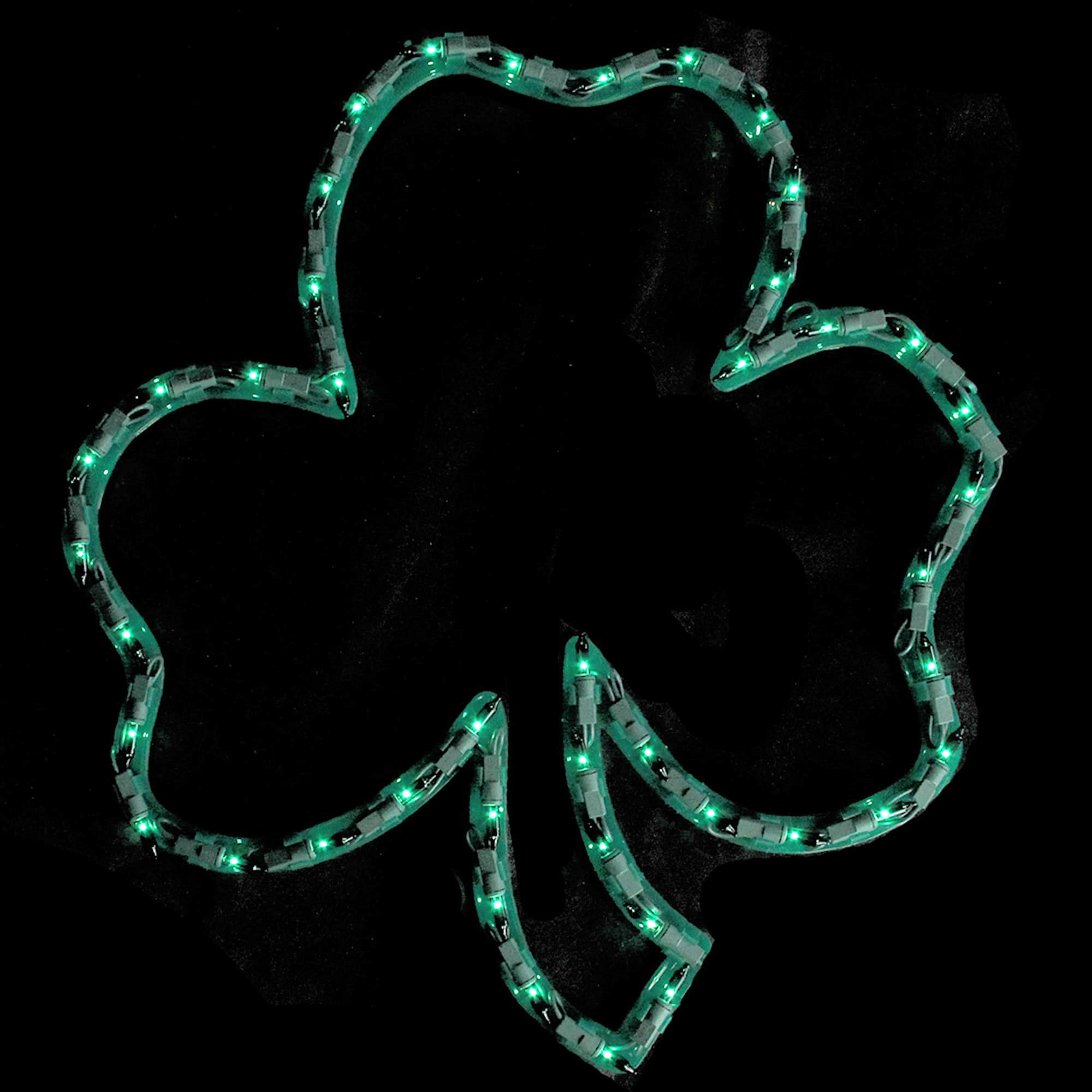 17" St. Patrick's Day Irish Shamrock Lighted Window Silhouette Decoration