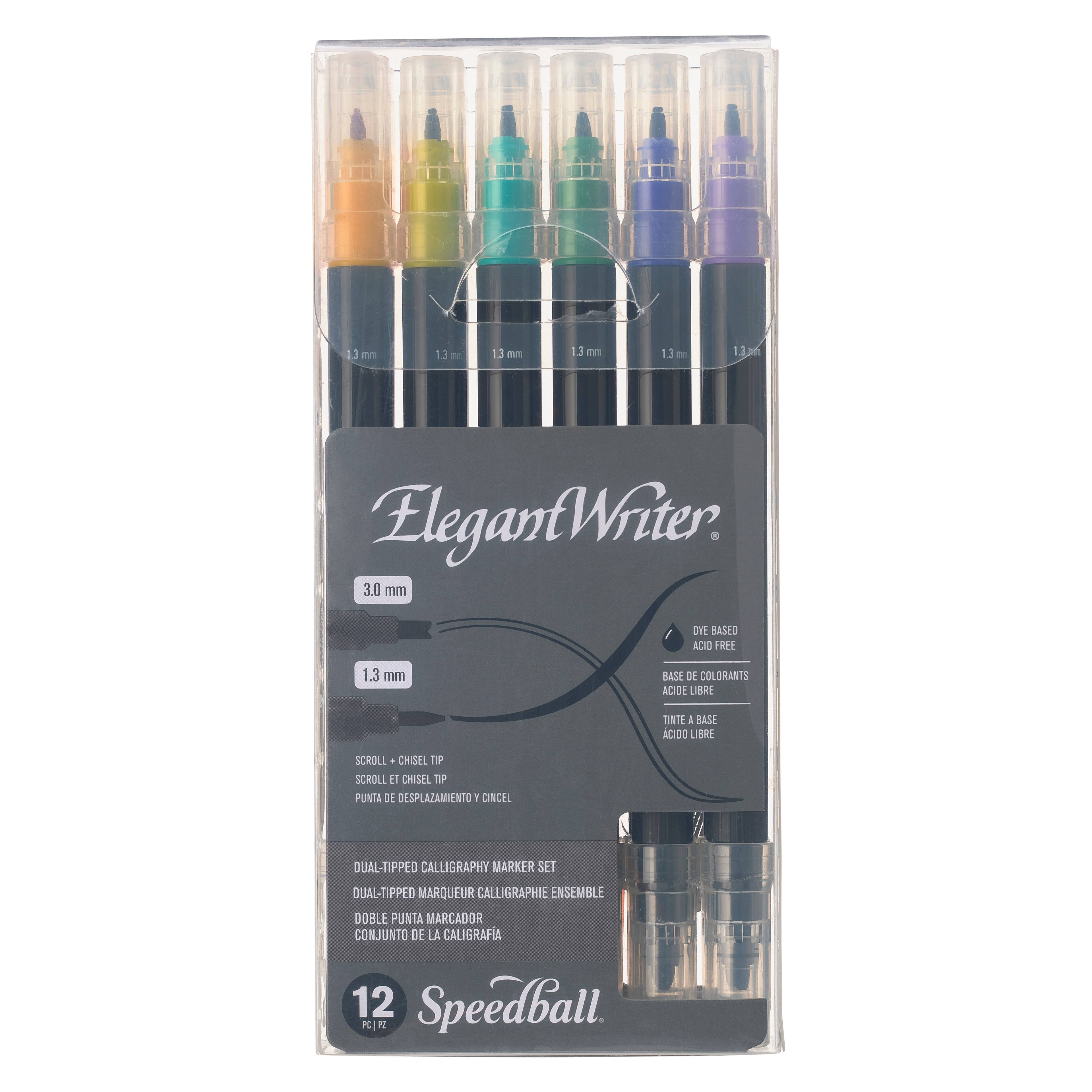 6 Packs 12 ct. (72 total) Speedball® Elegant Writer® Dual Tip Markers