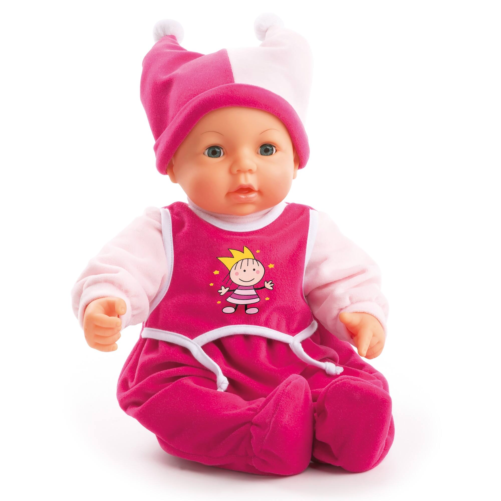 Bayer Design 18" Princess Pink Hello Baby Multi Function Doll