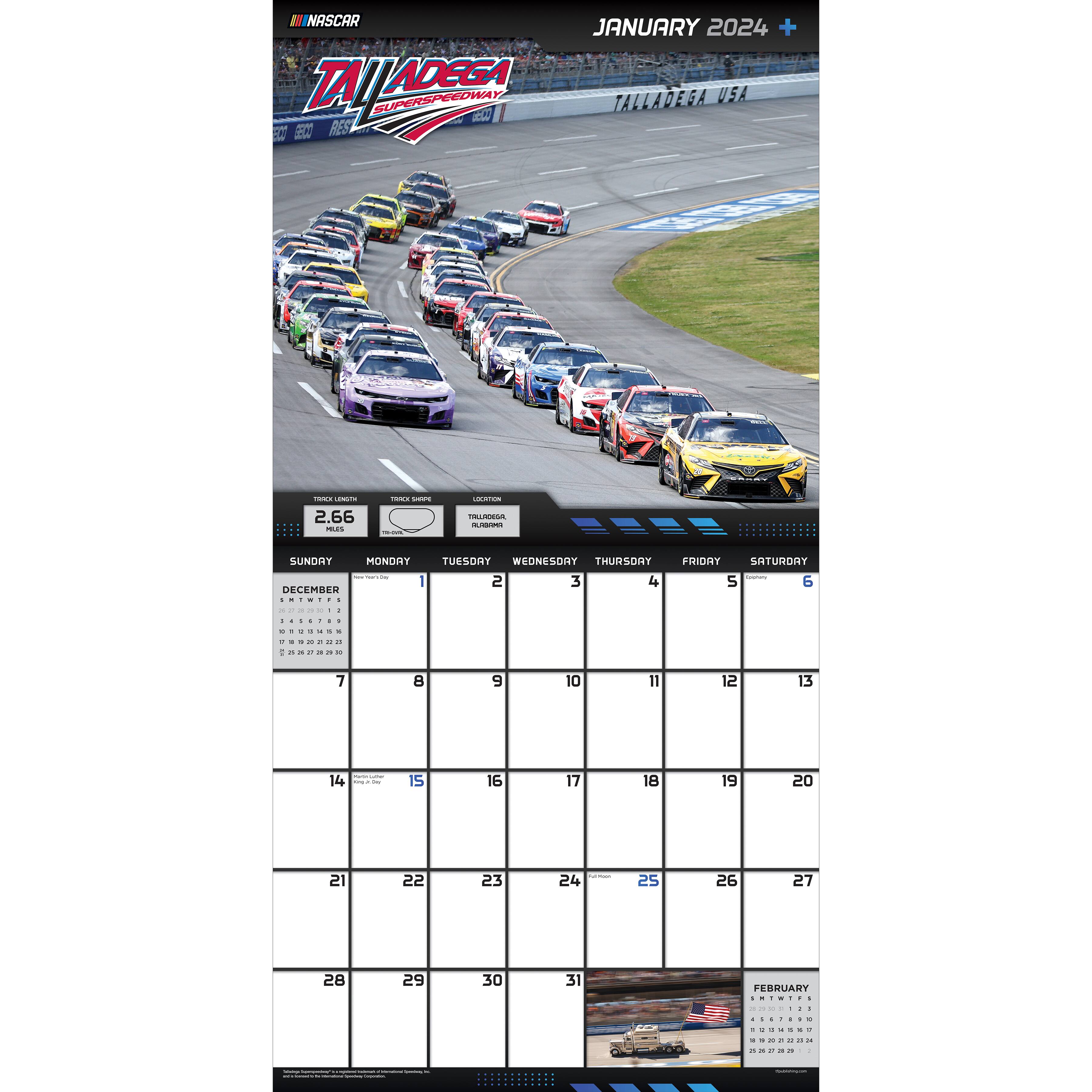TF Publishing NASCAR Tracks Wall Calendar