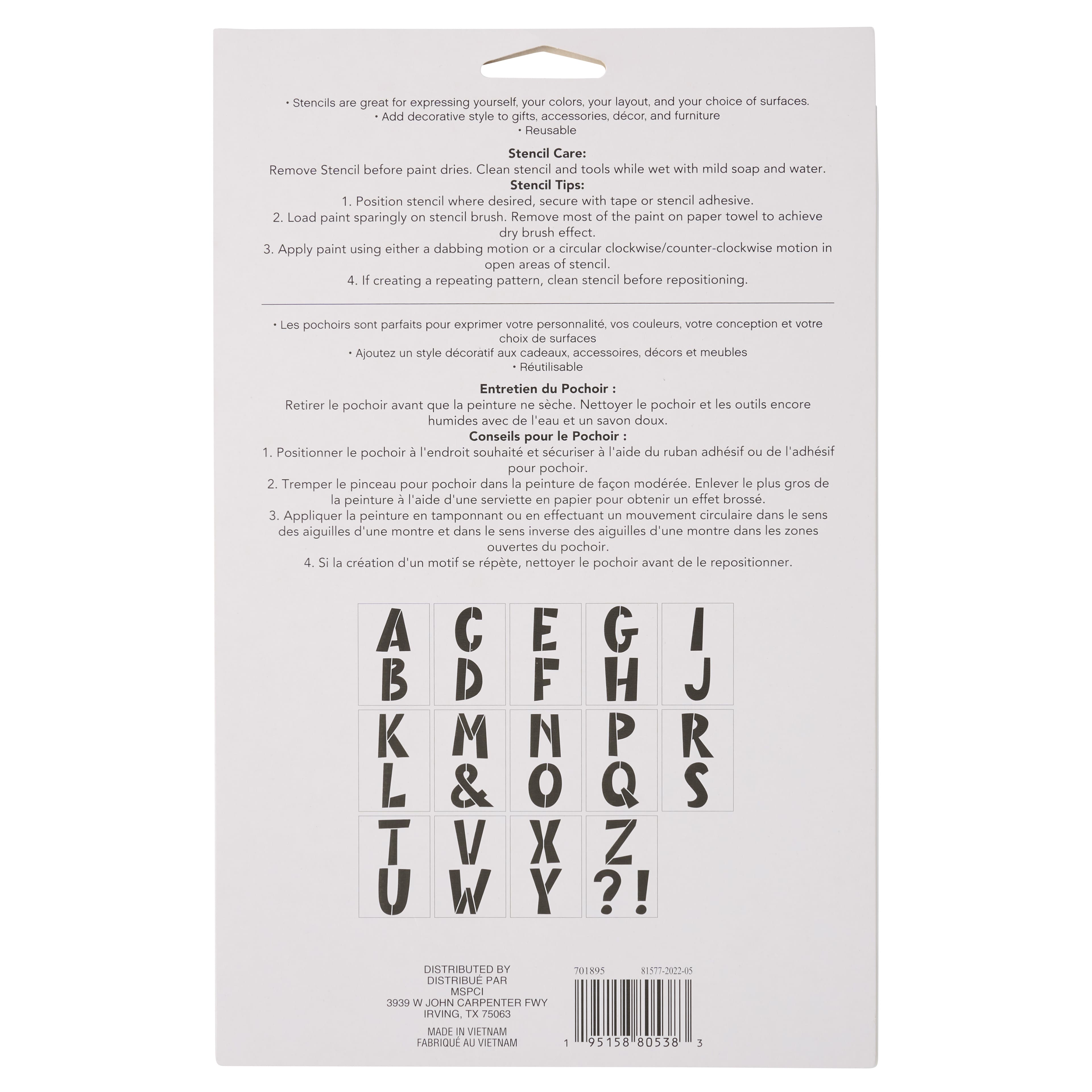 4" Modern Alphabet Stencils by Craft Smart® | Michaels