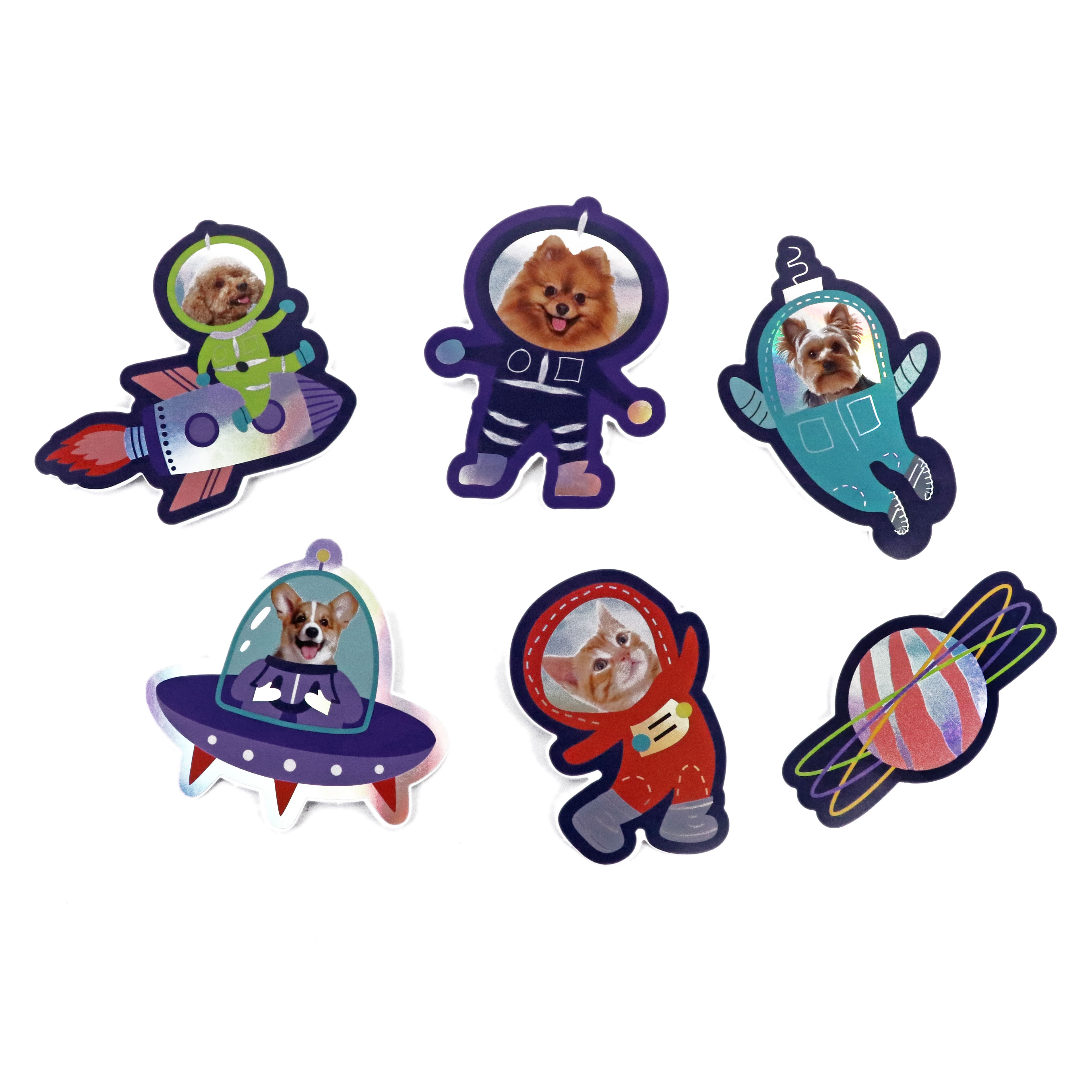 Pets in Space Vinyl Die Cut Stickers by Recollections™