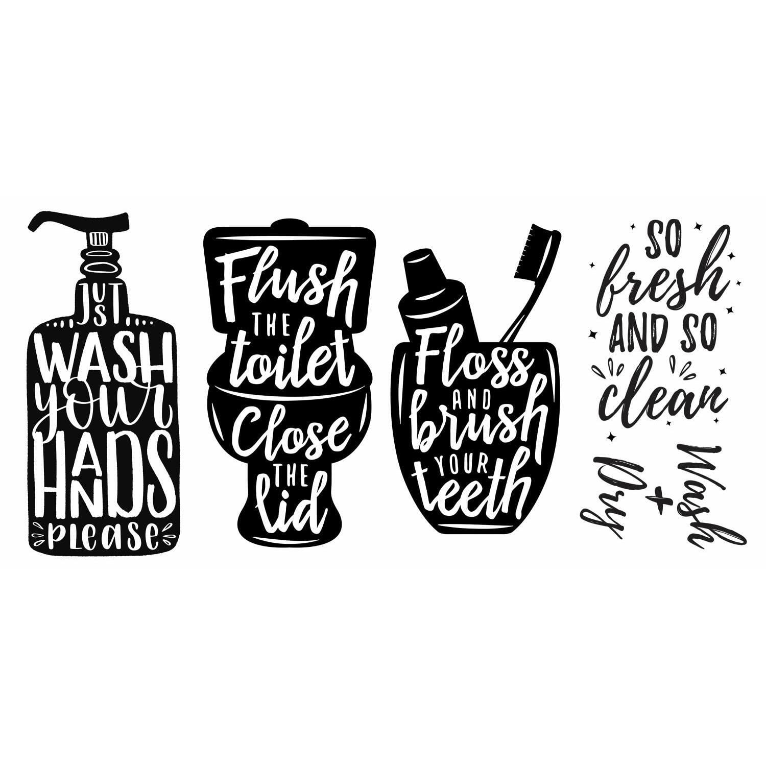 RoomMates Wash Your Hands Soap Quotes Peel &#x26; Stick Decals