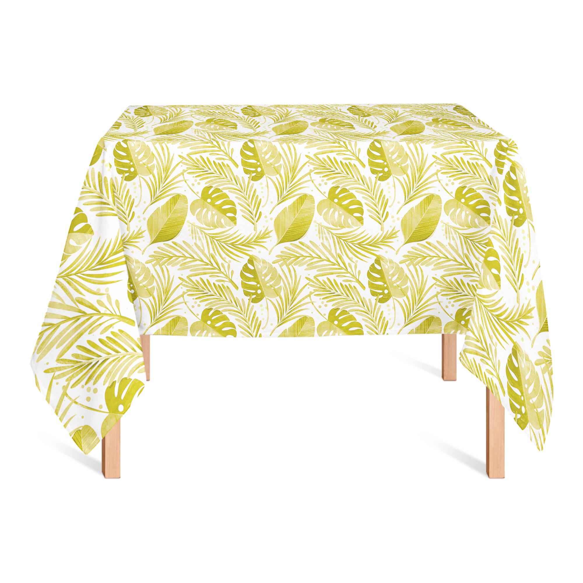 Coastal Yellow Leaves Tablecloth