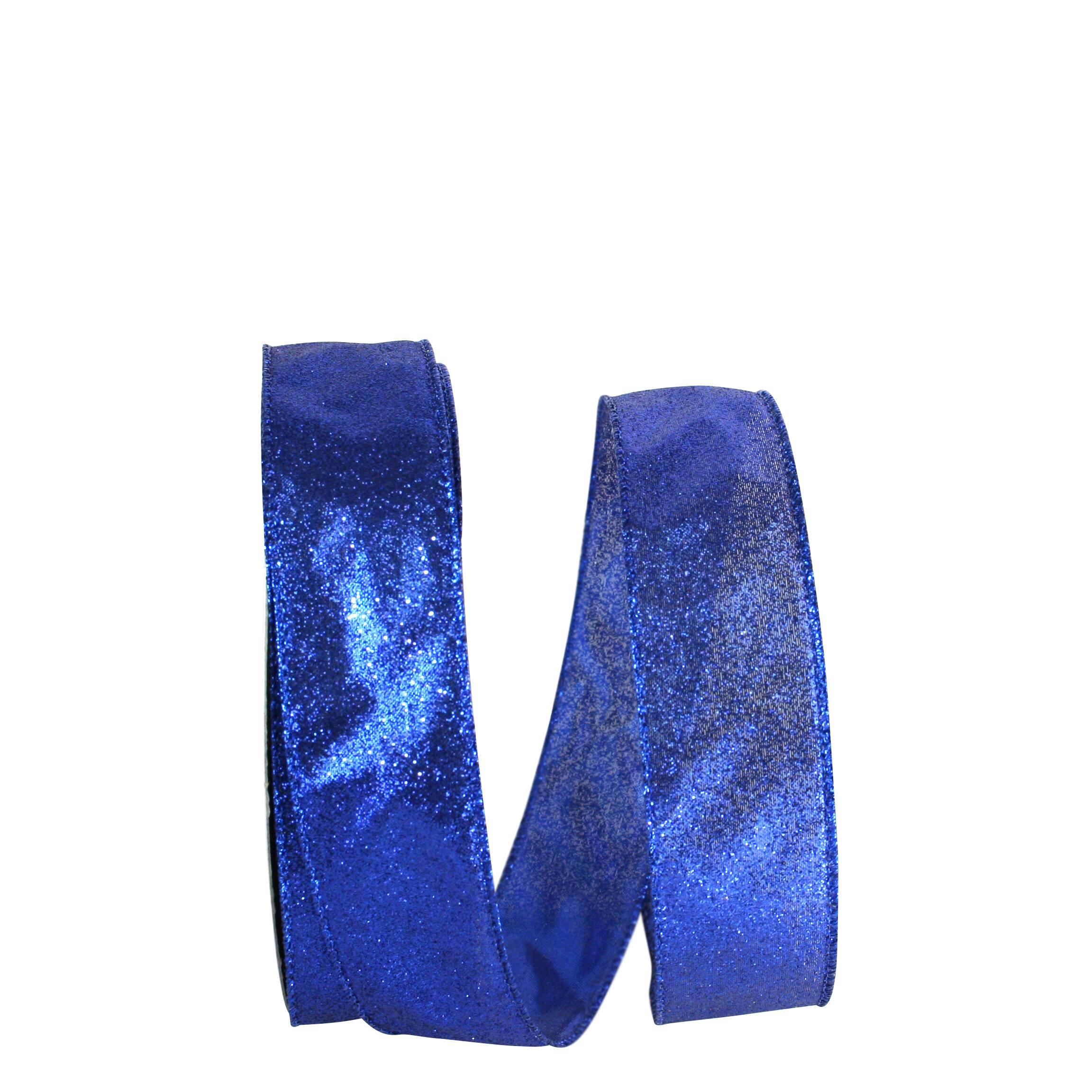 JAM Paper 1.5" x 25yd. Glitter Lamé Wired Ribbon