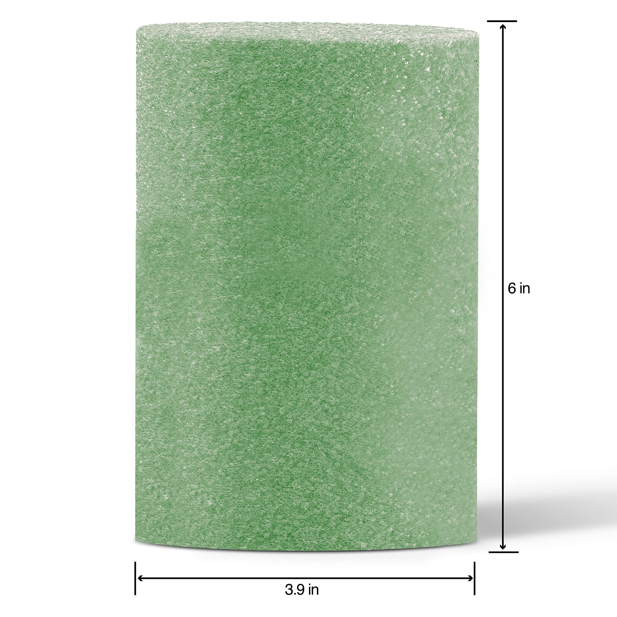 FloraCraft&#xAE; FloraF&#x14D;M 4&#x22; x 6&#x22; Green Foam Cylinder