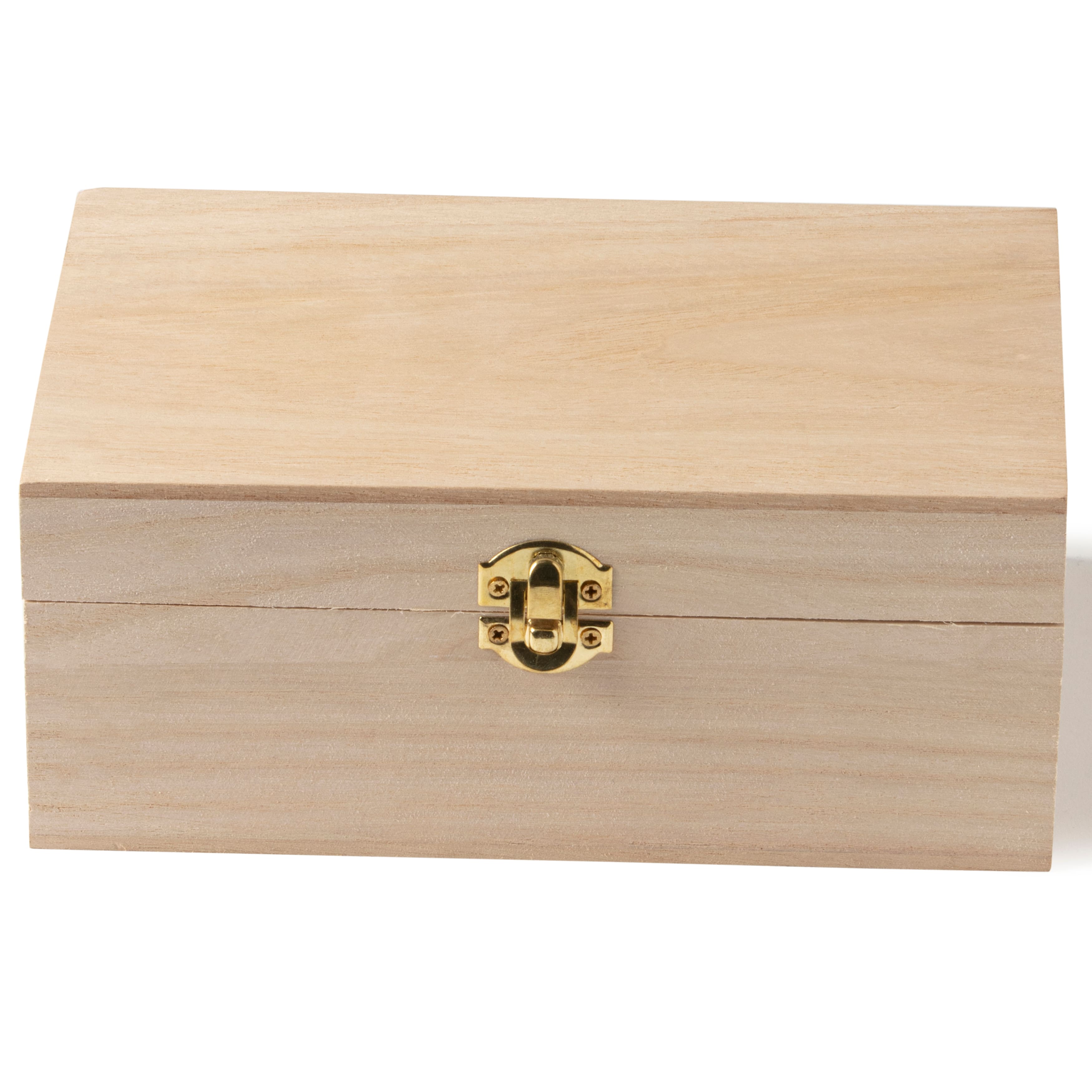 Tea Bag Box with Clasp Handmade Supplies Craft Decoupage Wooden Small Box 