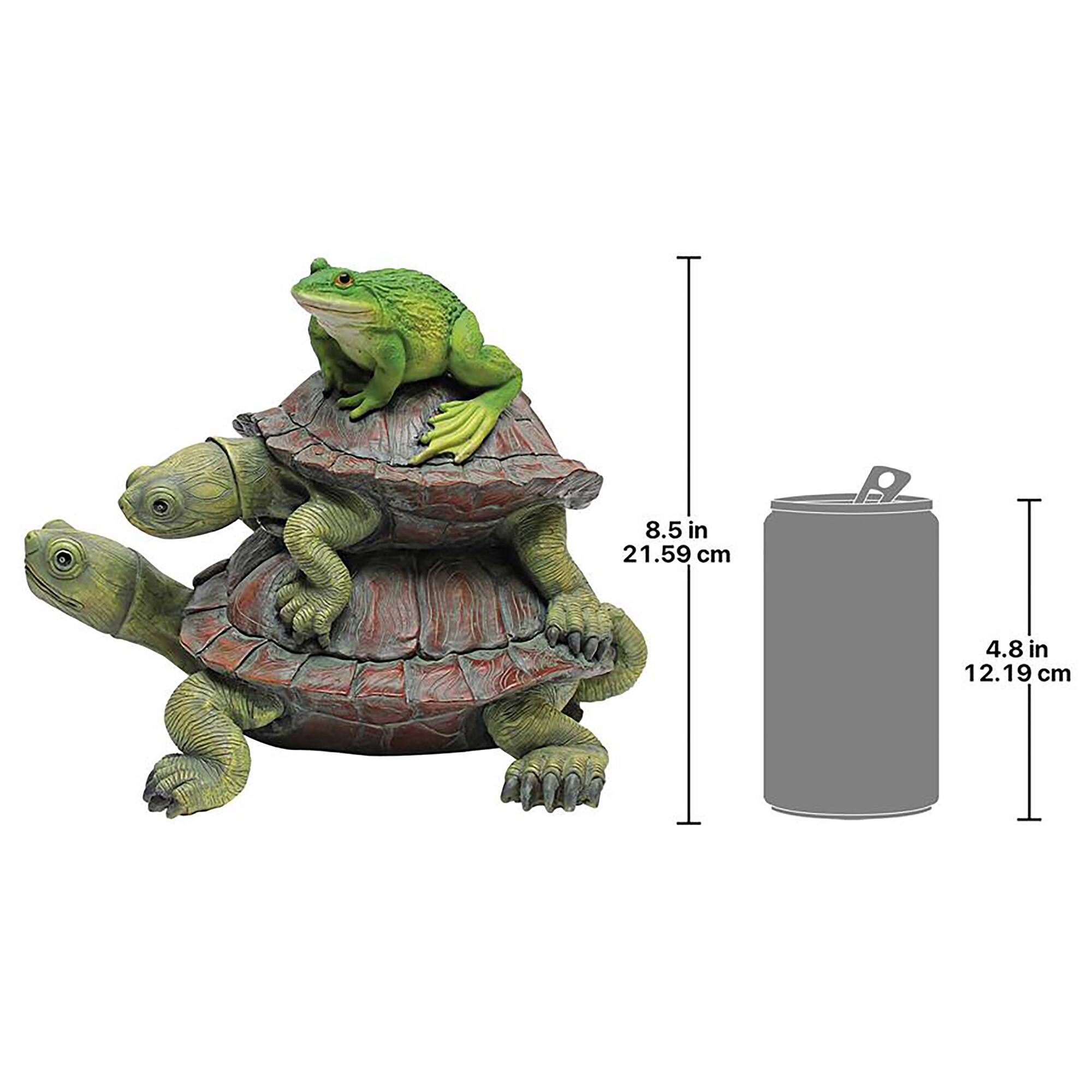 Design Toscano 8.5&#x22; In Good Company Frog Turtles Statue