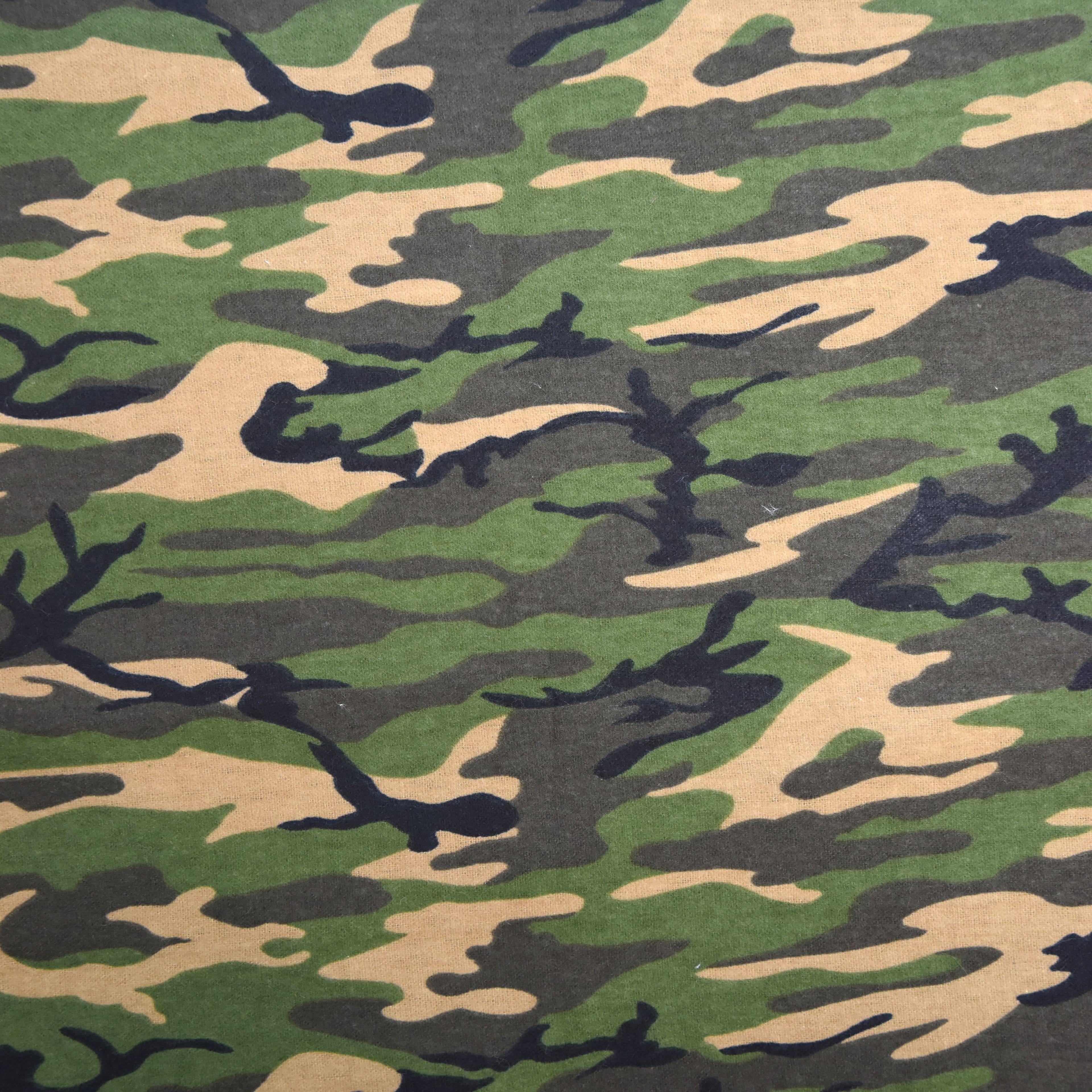 Feldman Green Camo Cotton Flannel