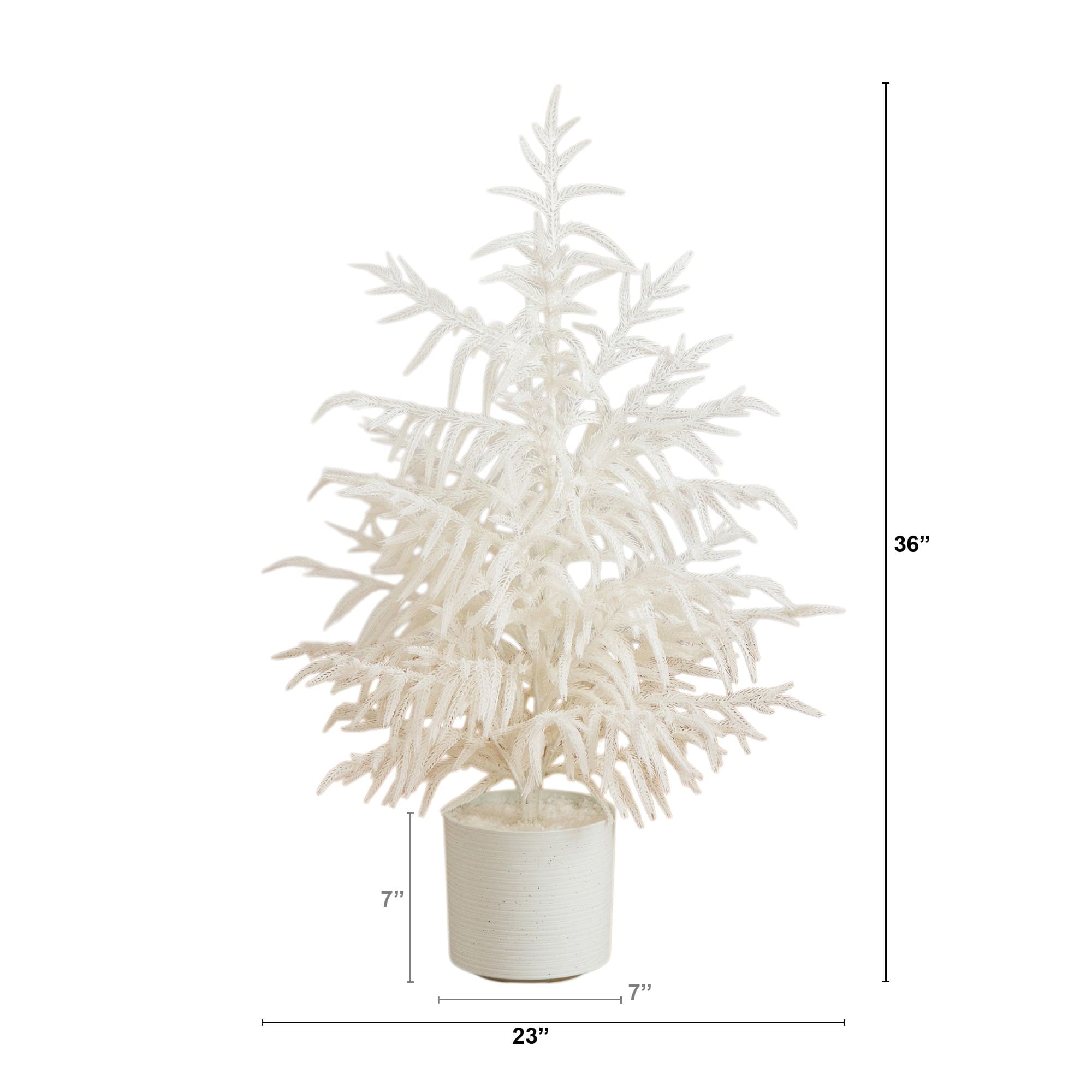 3ft. Artificial Real Touch White Norfolk Island Pine Christmas Tree with Natural Look