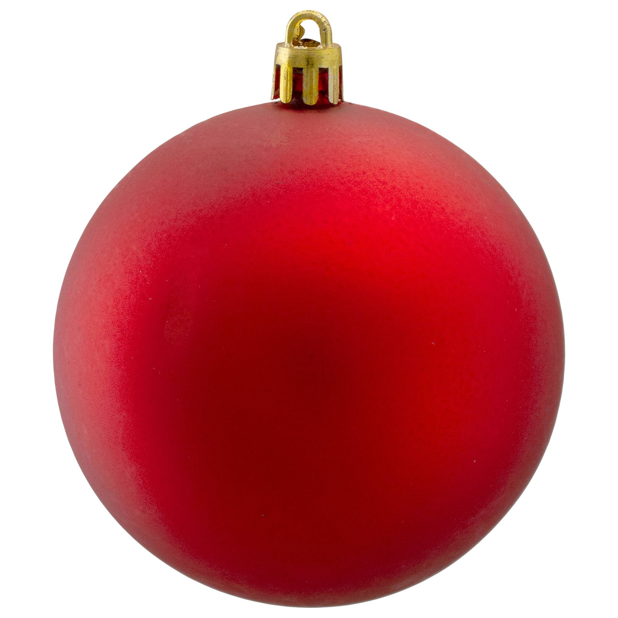32ct Red Matte Shatterproof Christmas Ball Ornaments 3.25" (80mm)